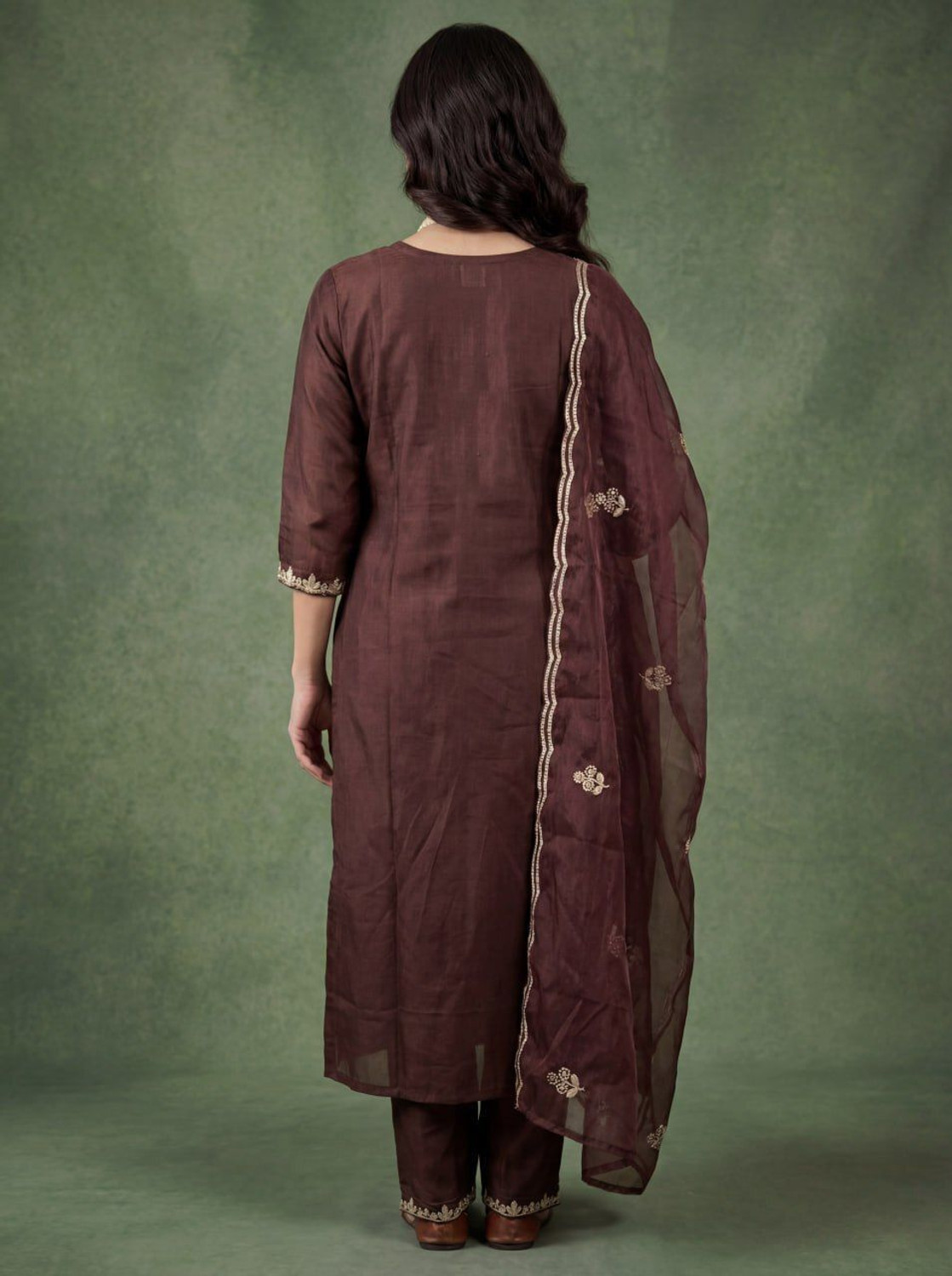 Image of Ras Madhuri Embroidered Kurta, Trouser /Pant & Dupatta Set