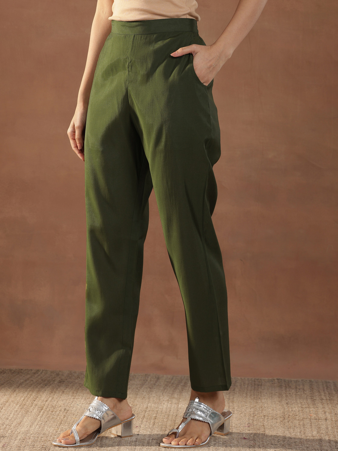 Image of LIBAS Women Silk Blend Kurta Pant Dupatta Set