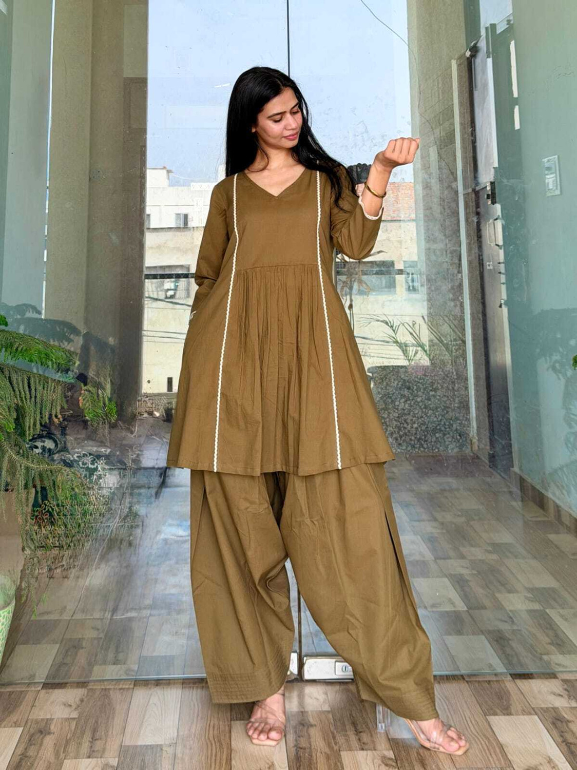 Image of Azlyn Women Kurti Salwar Set