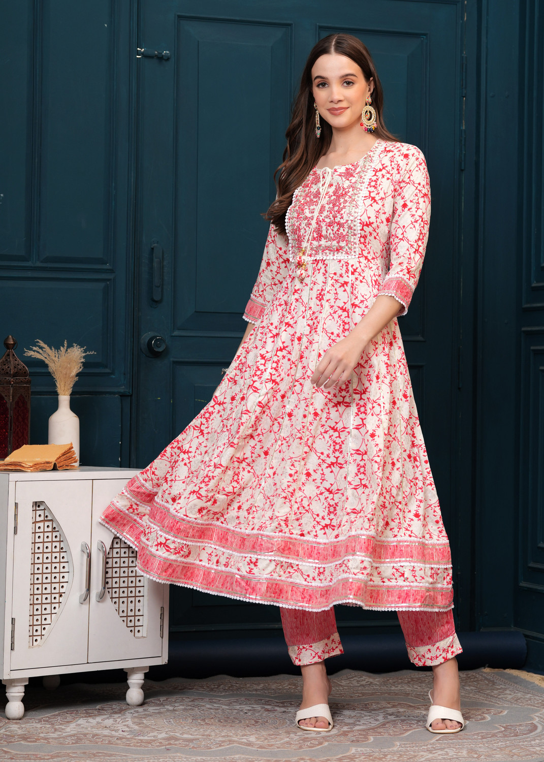 Image of NIKORA Women Kurta Pant Dupatta Set