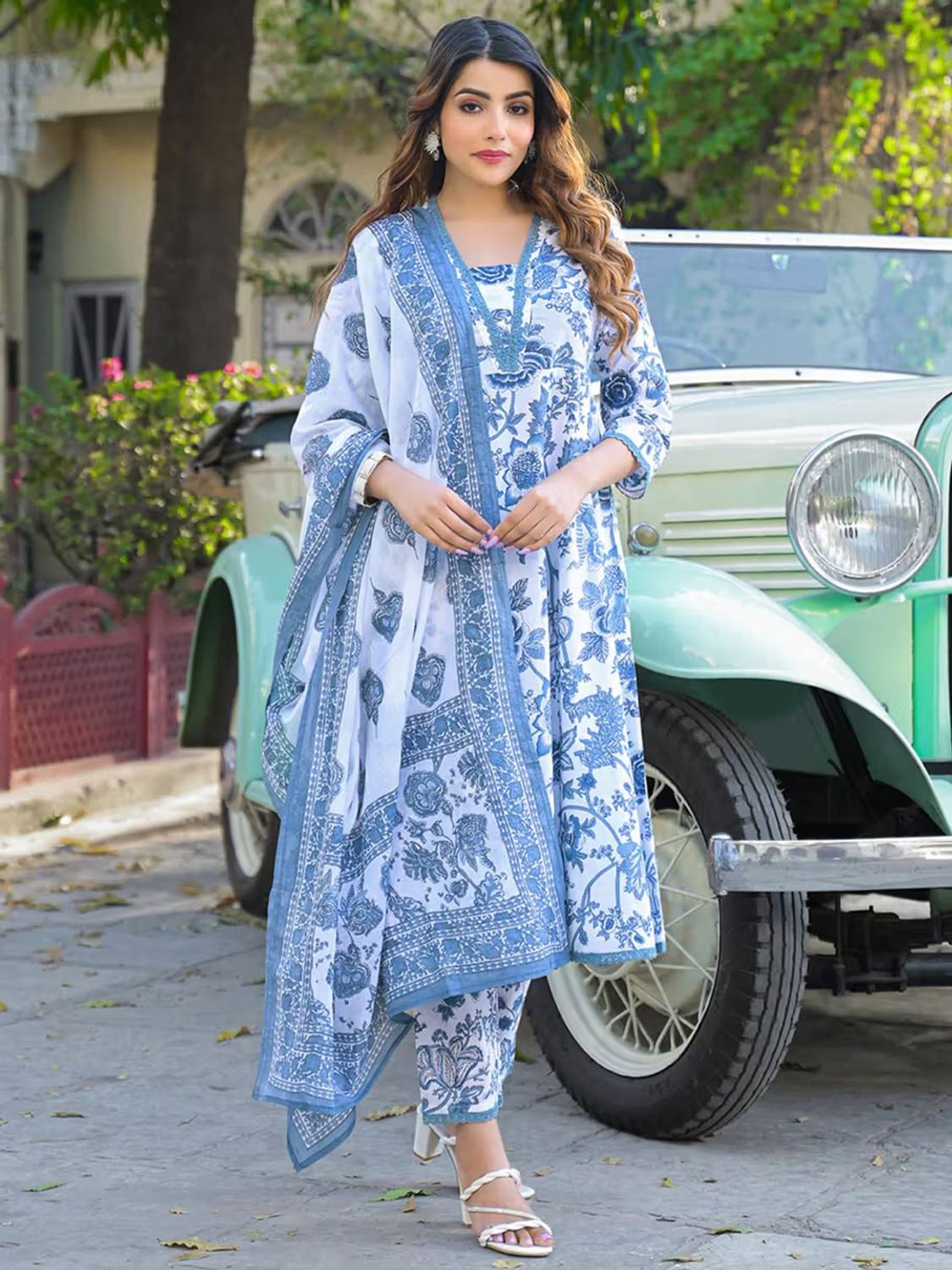 AJWAPRINTS Women Kurti Pant Dupatta Set
