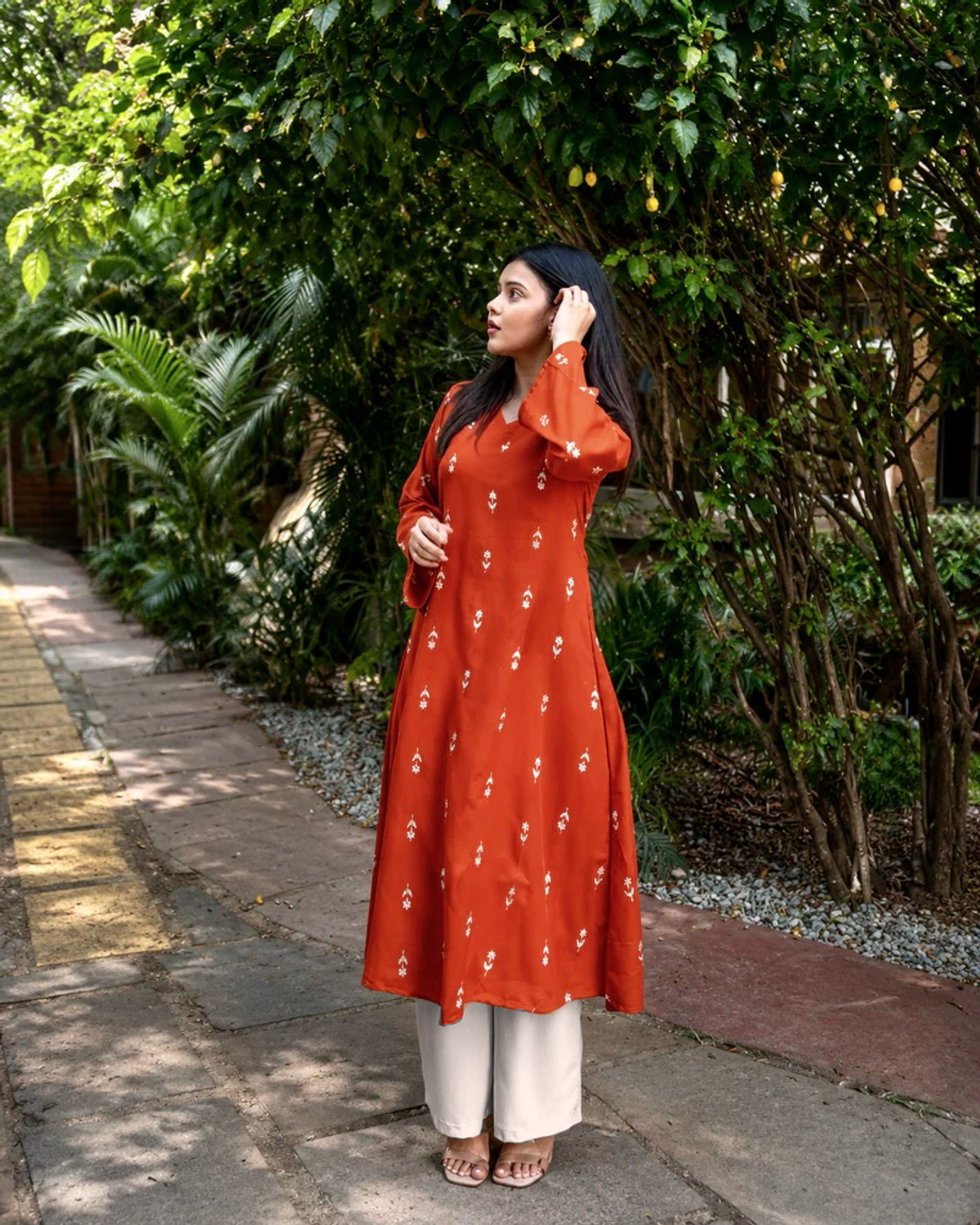 Image of SEAKART Women Kurta Palazzo Set