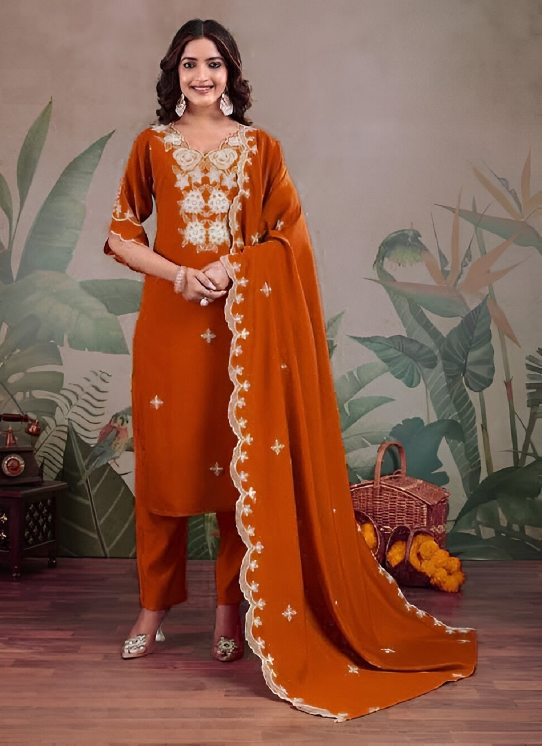 Image of Lazzly Women Kurti Pant Dupatta Set