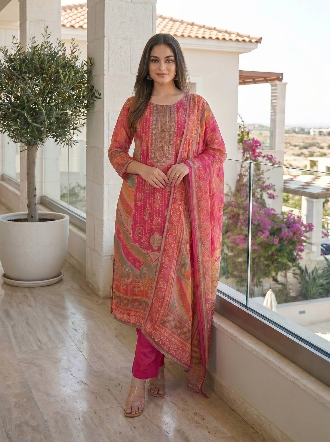 Bharvita Women Kurta Pant Dupatta Set