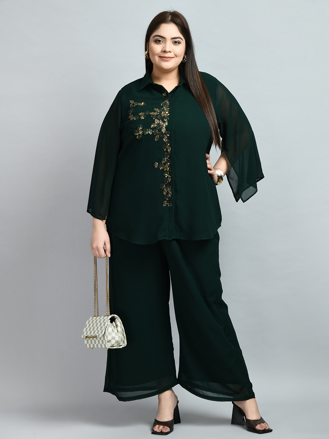 Image of Prettyplus by Desinoor Women Kurta Pant Set