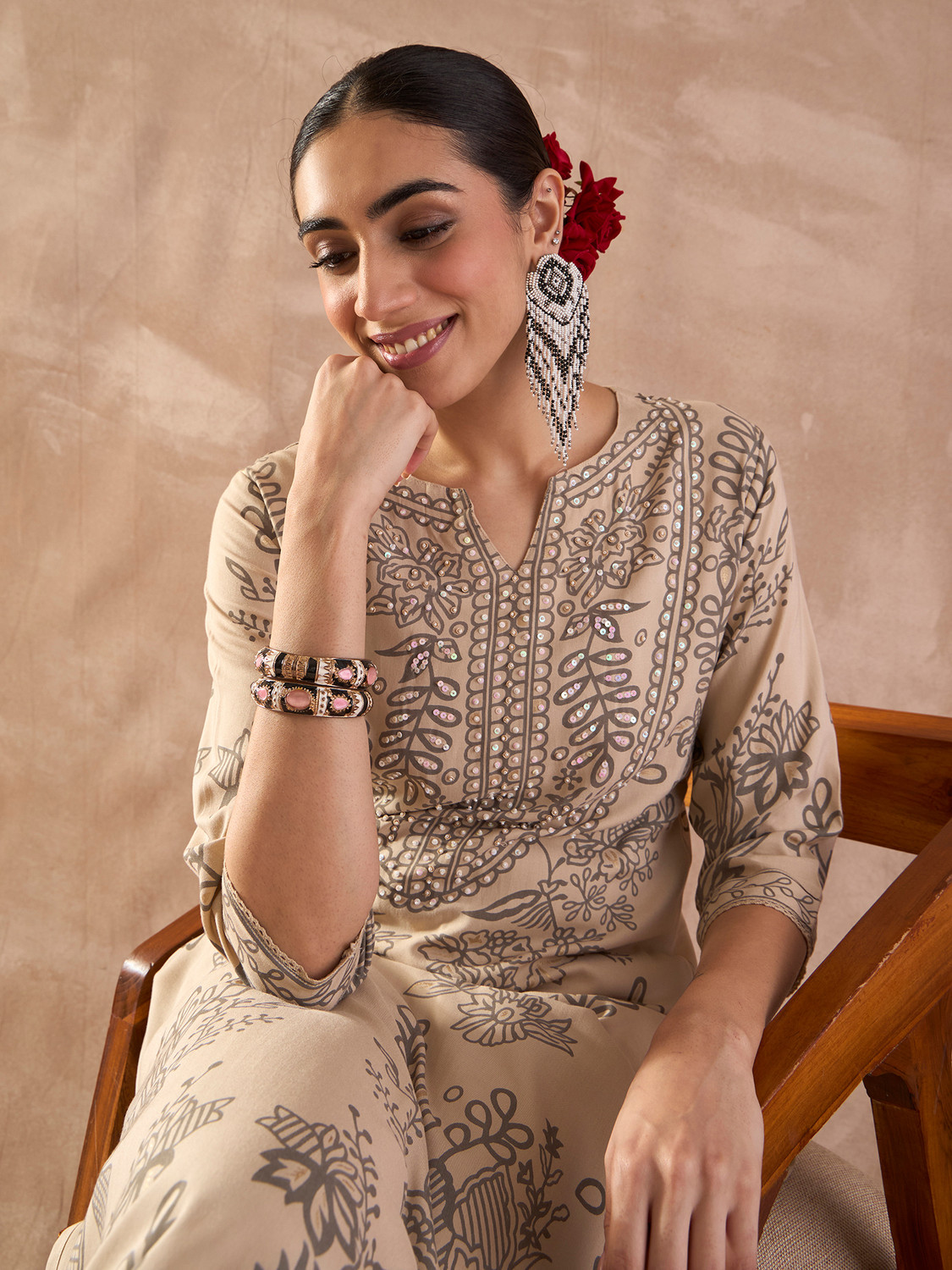 Image of Indo Era Women Kurta Pant Set