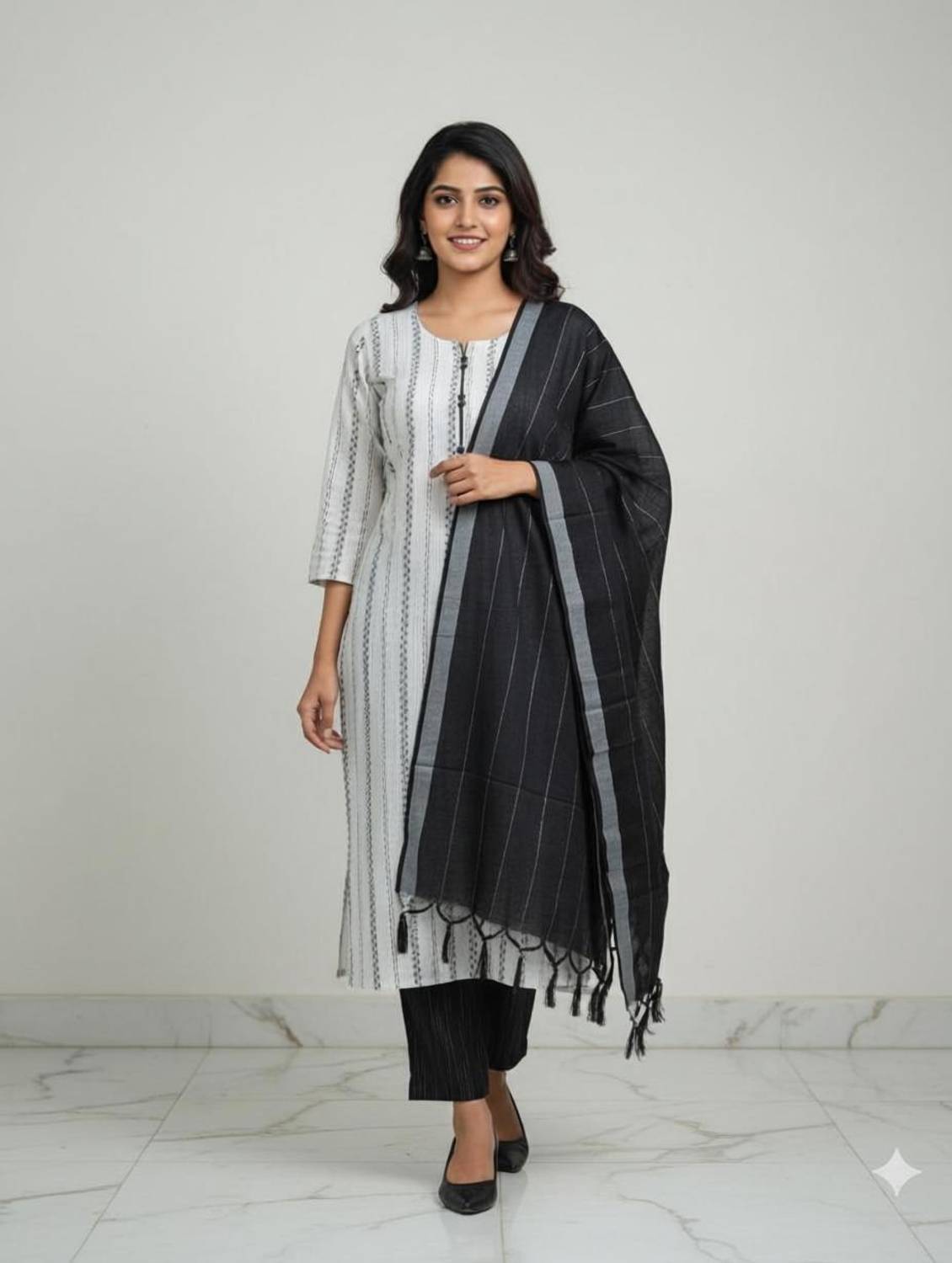 Get smart wear Women Kurti Pant Dupatta Set