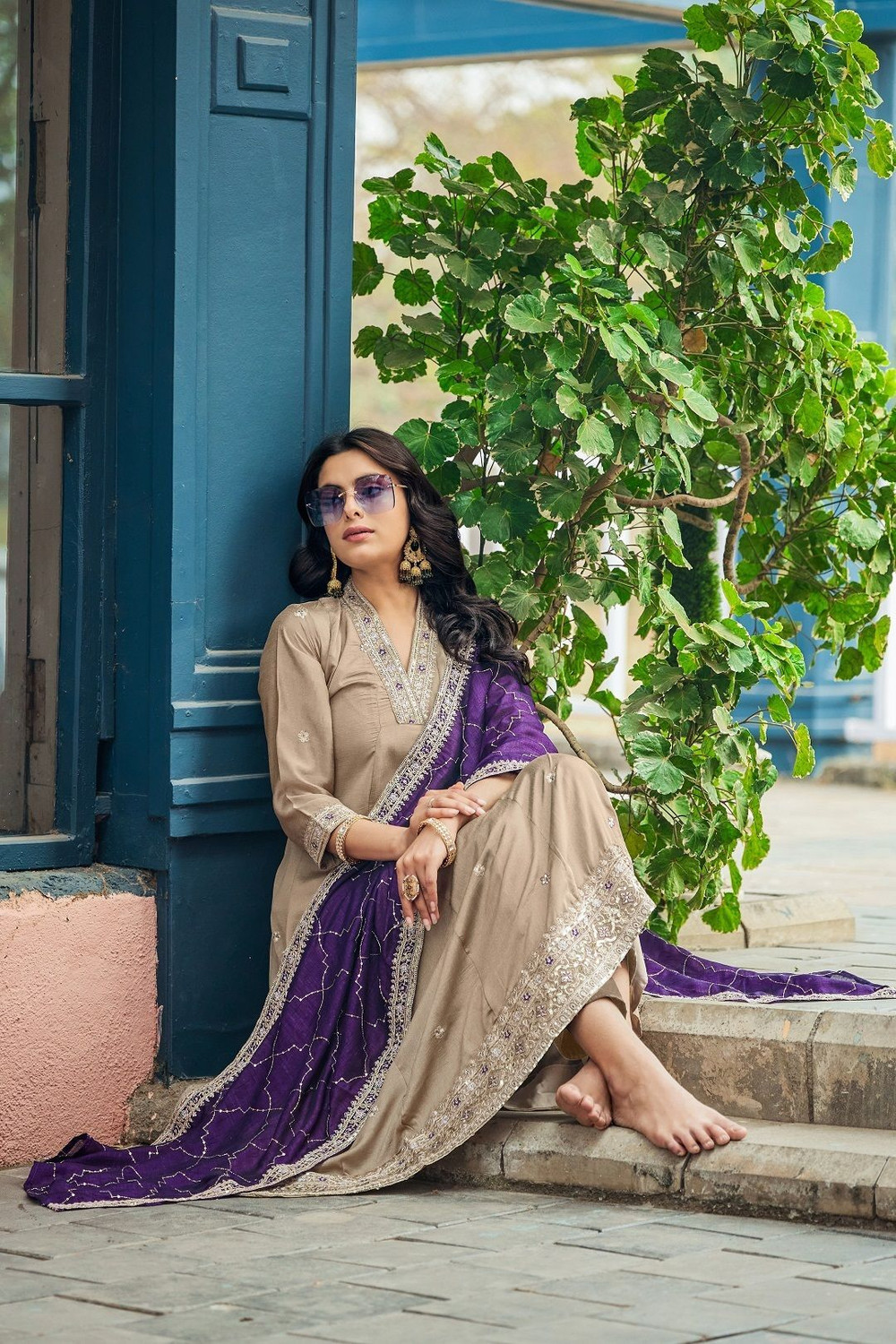 Image of JANAY Women Kurta Pant Dupatta Set