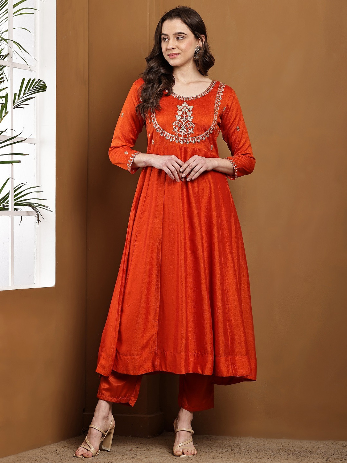 Image of dharmkunj Women Kurta Pant Dupatta Set