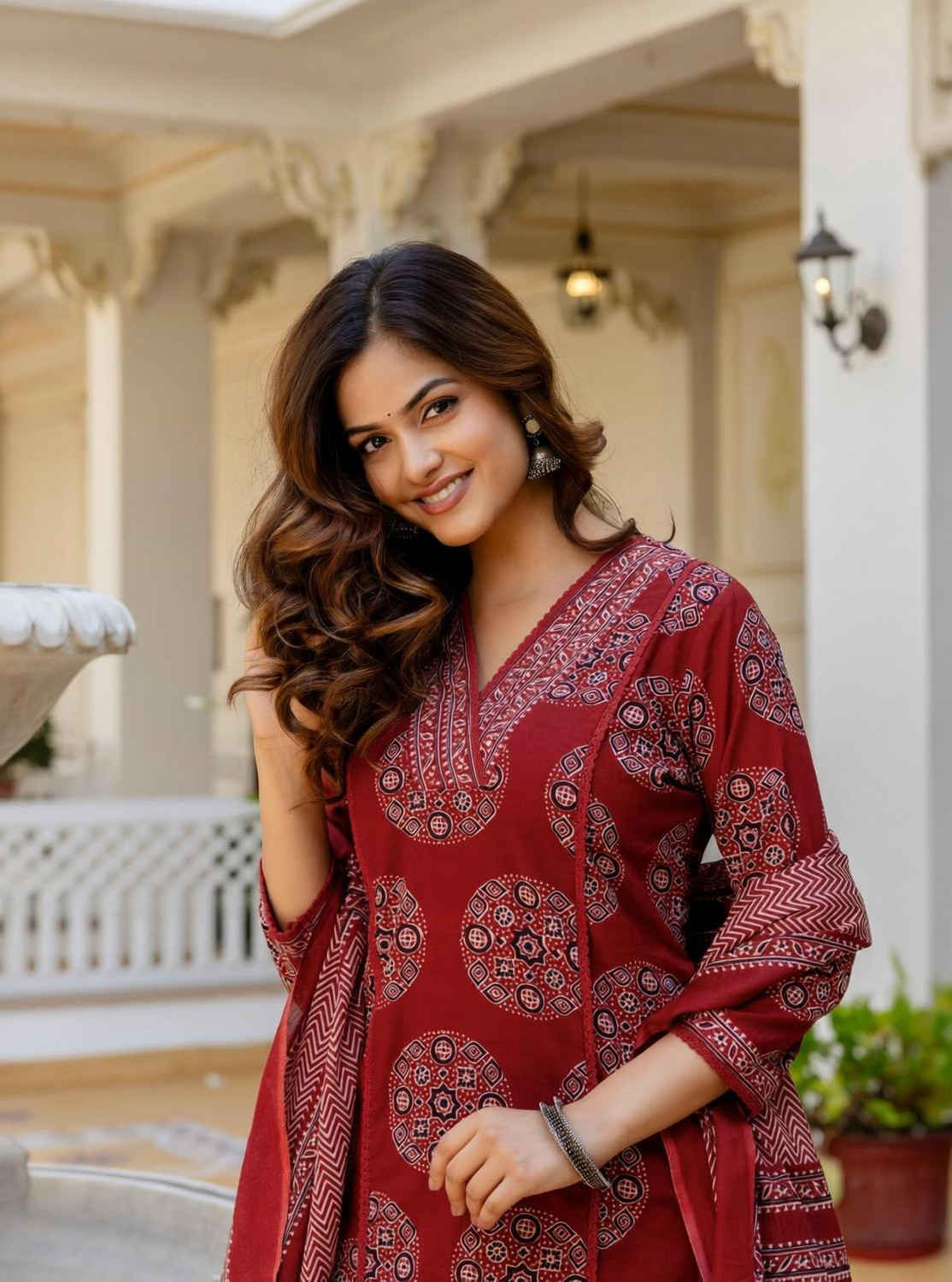 Image of ANOUK Women Kurta Palazzo Dupatta Set