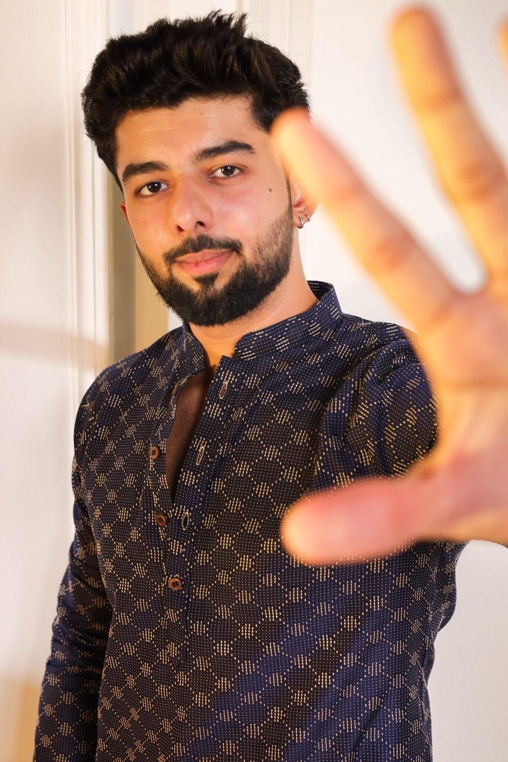 Image of Koshin Men Printed Straight Kurta