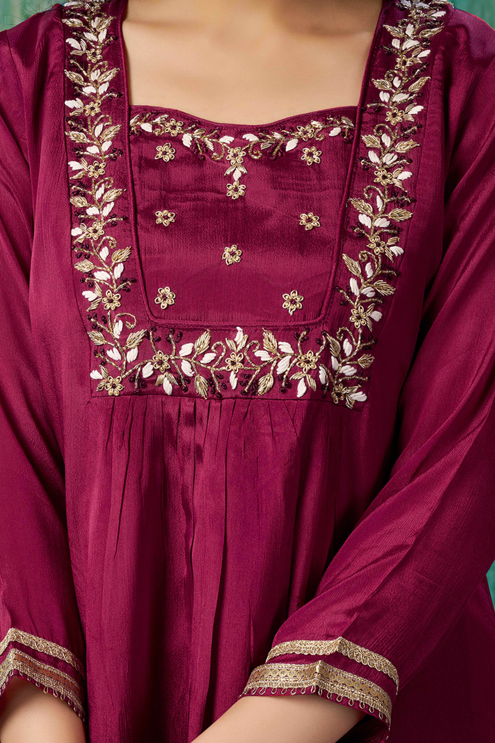 Image of Peachmode Women Kurta Pant Dupatta Set