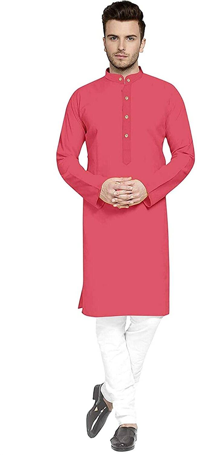 BHAVESHBHAI Men Solid Straight Kurta