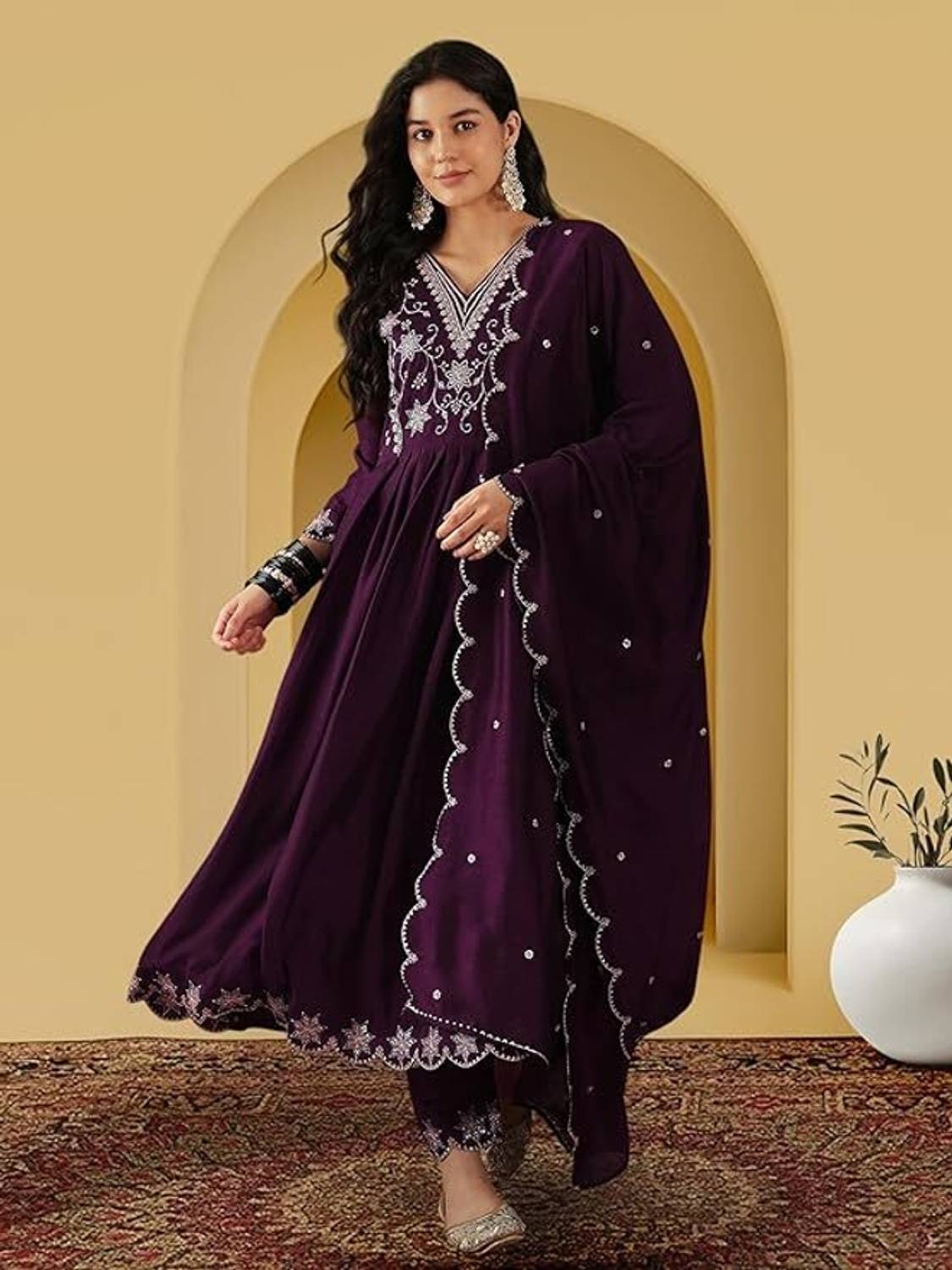 ARVILAS Women Kurta Pant Dupatta Set