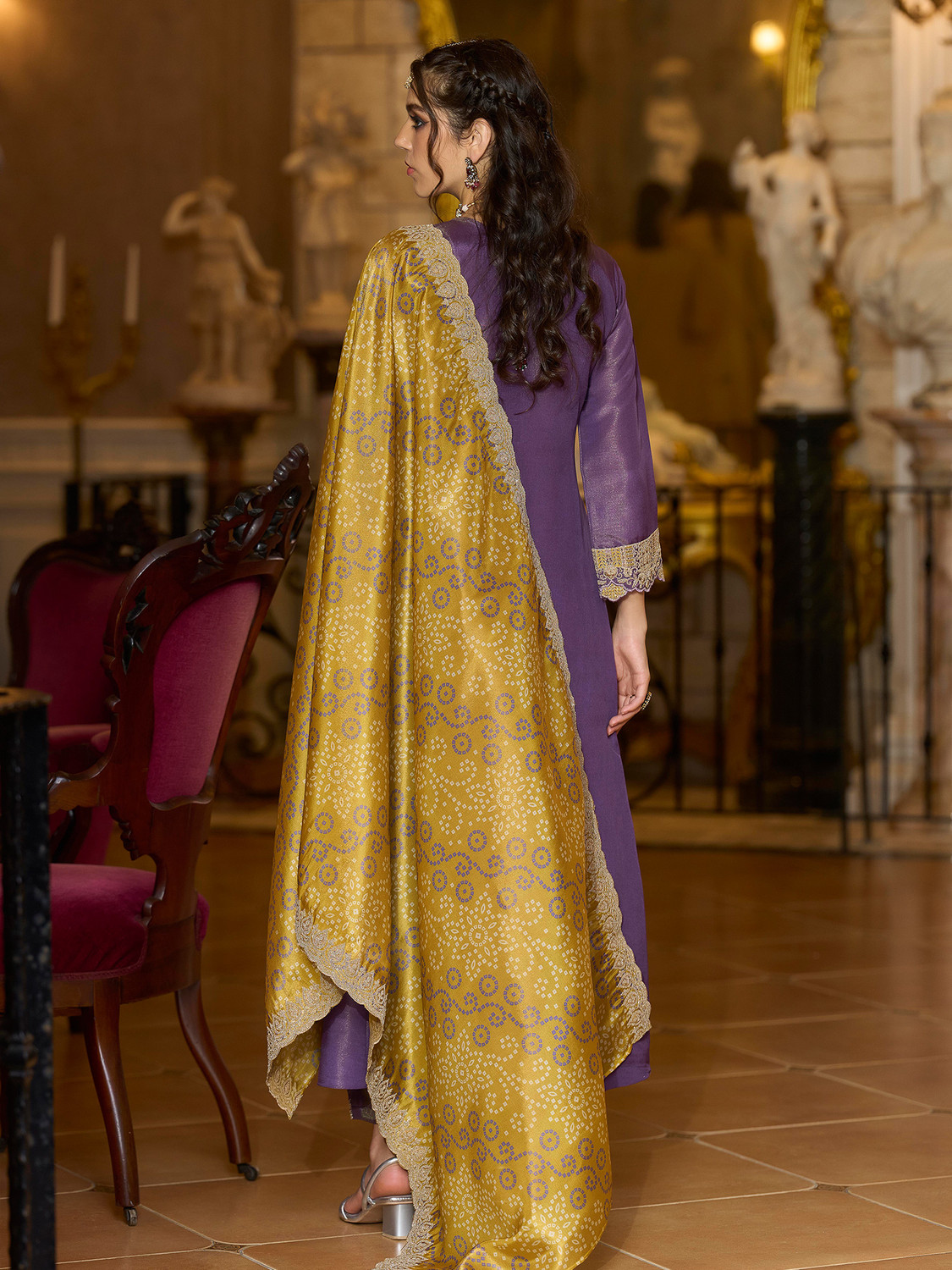 Image of Indo Era Women Kurta Pant Dupatta Set