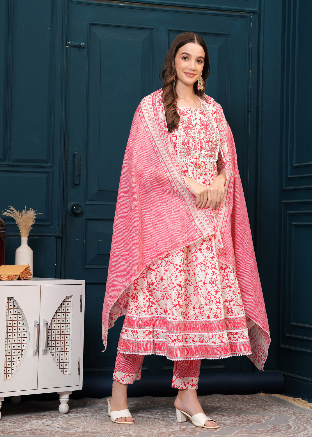 Image of NIKORA Women Kurta Pant Dupatta Set