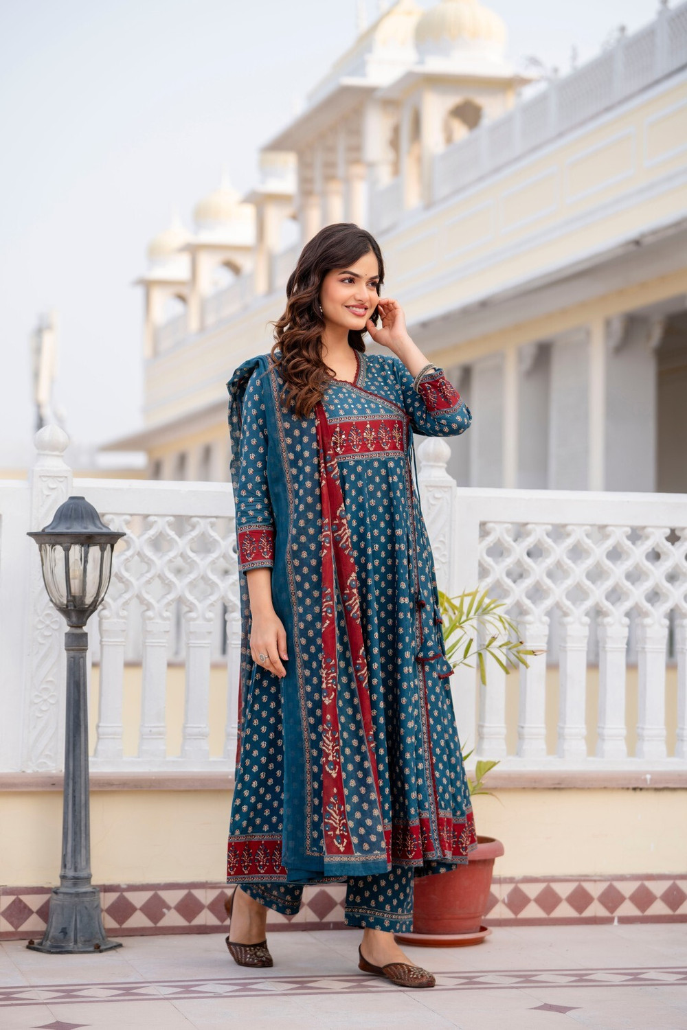 Image of ANOUK Women Kurta Palazzo Dupatta Set