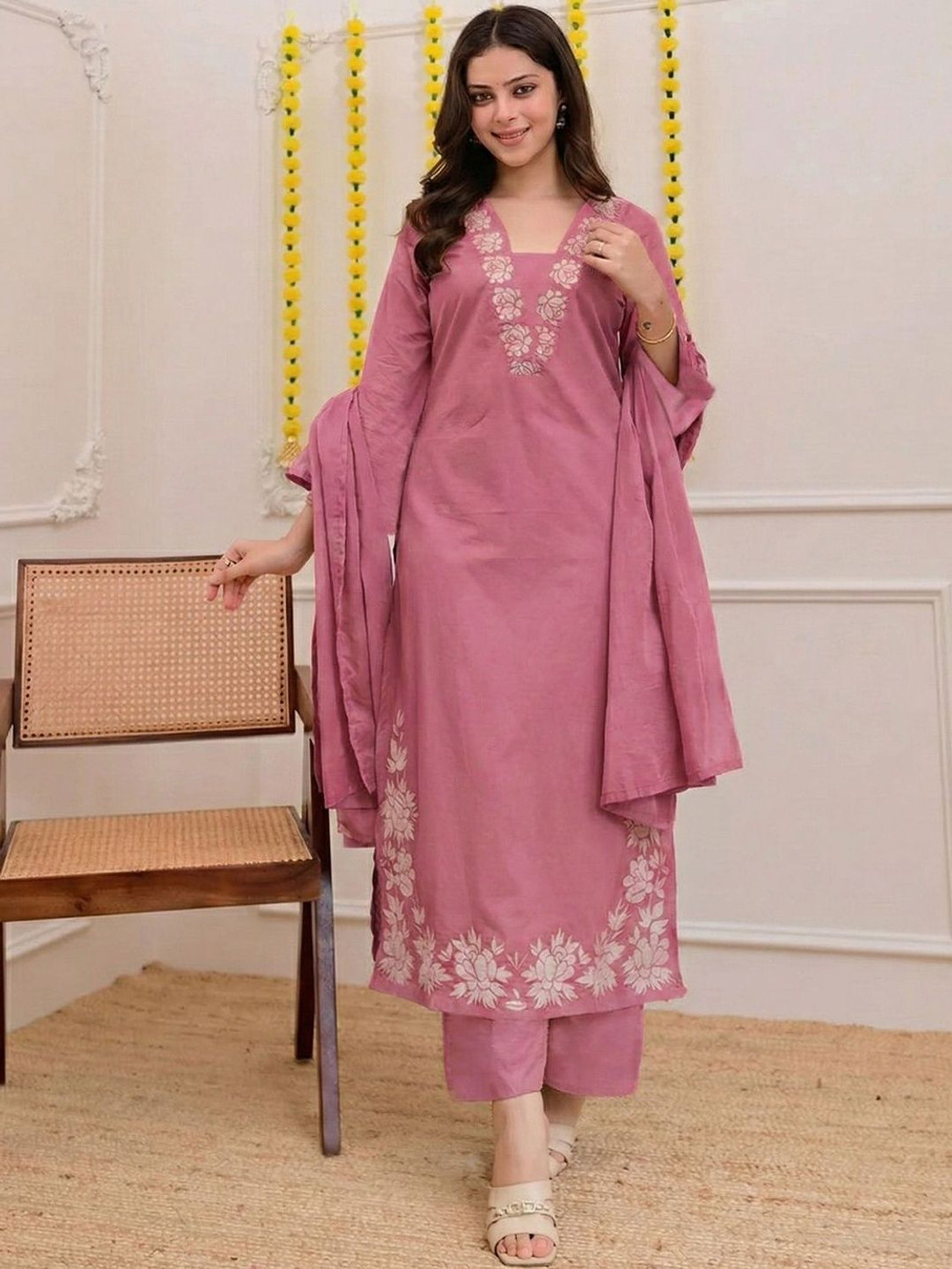 Image of KALINI Women Kurta Pant Dupatta Set