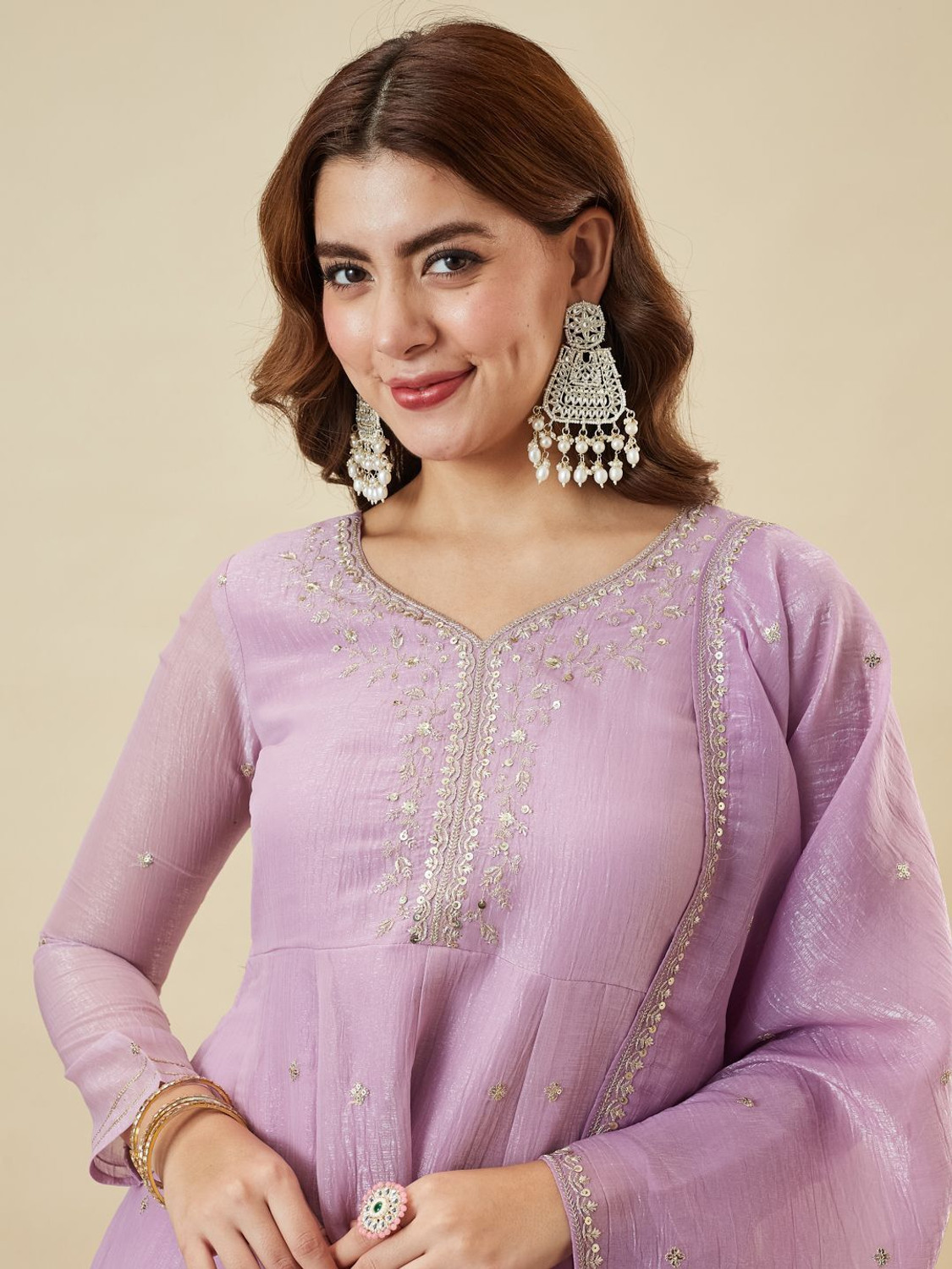 Image of MOKOSH Women Kurta Pant Dupatta Set