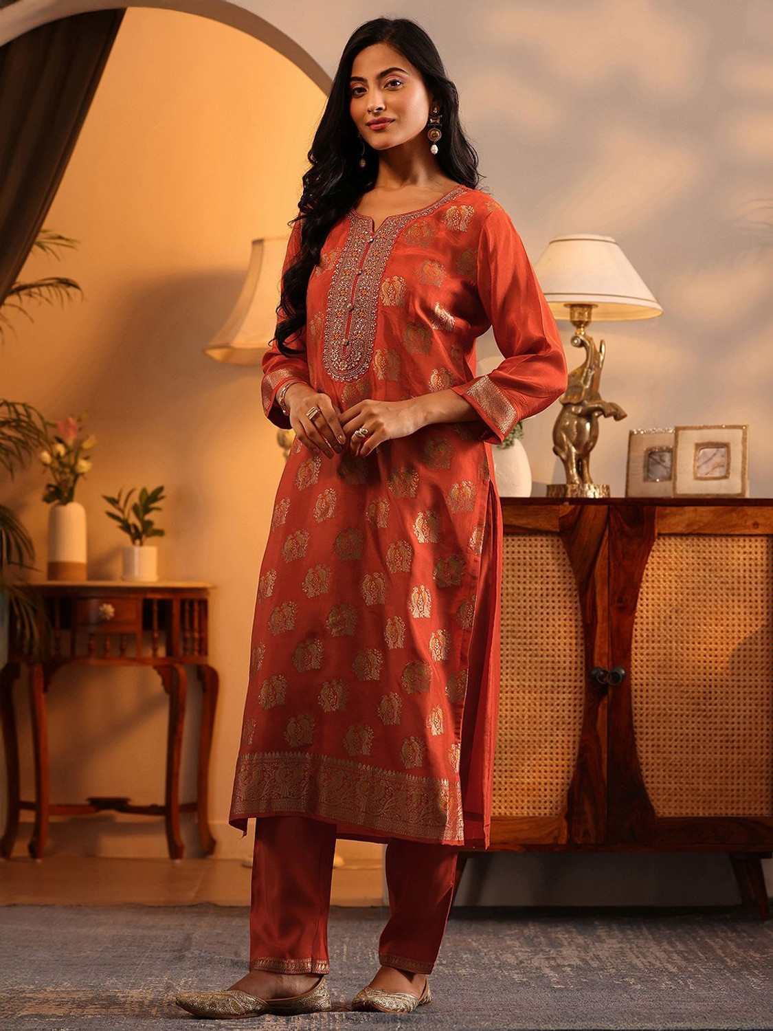 Image of LIBAS Women Kurta Pant Dupatta Set