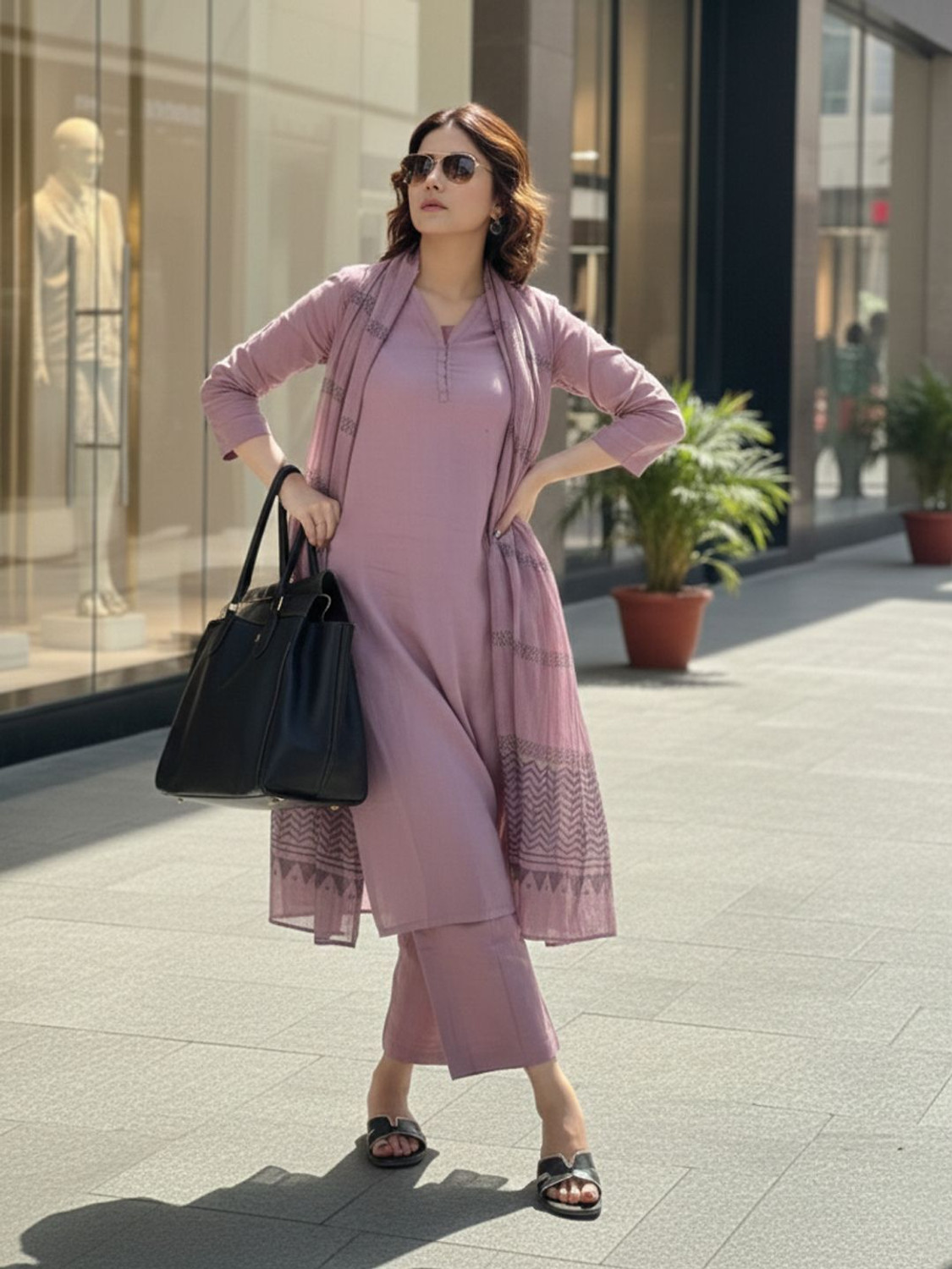 Image of Gosriki Women Kurta Pant Dupatta Set