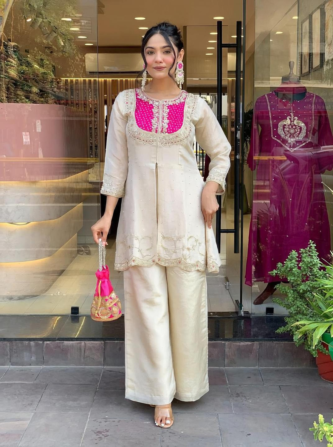 Image of Sashay Boutique Women Kurta Palazzo Set