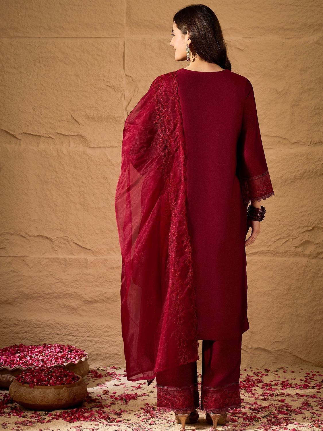 SHREESHA Women Kurta Pant Dupatta Set - Image 2
