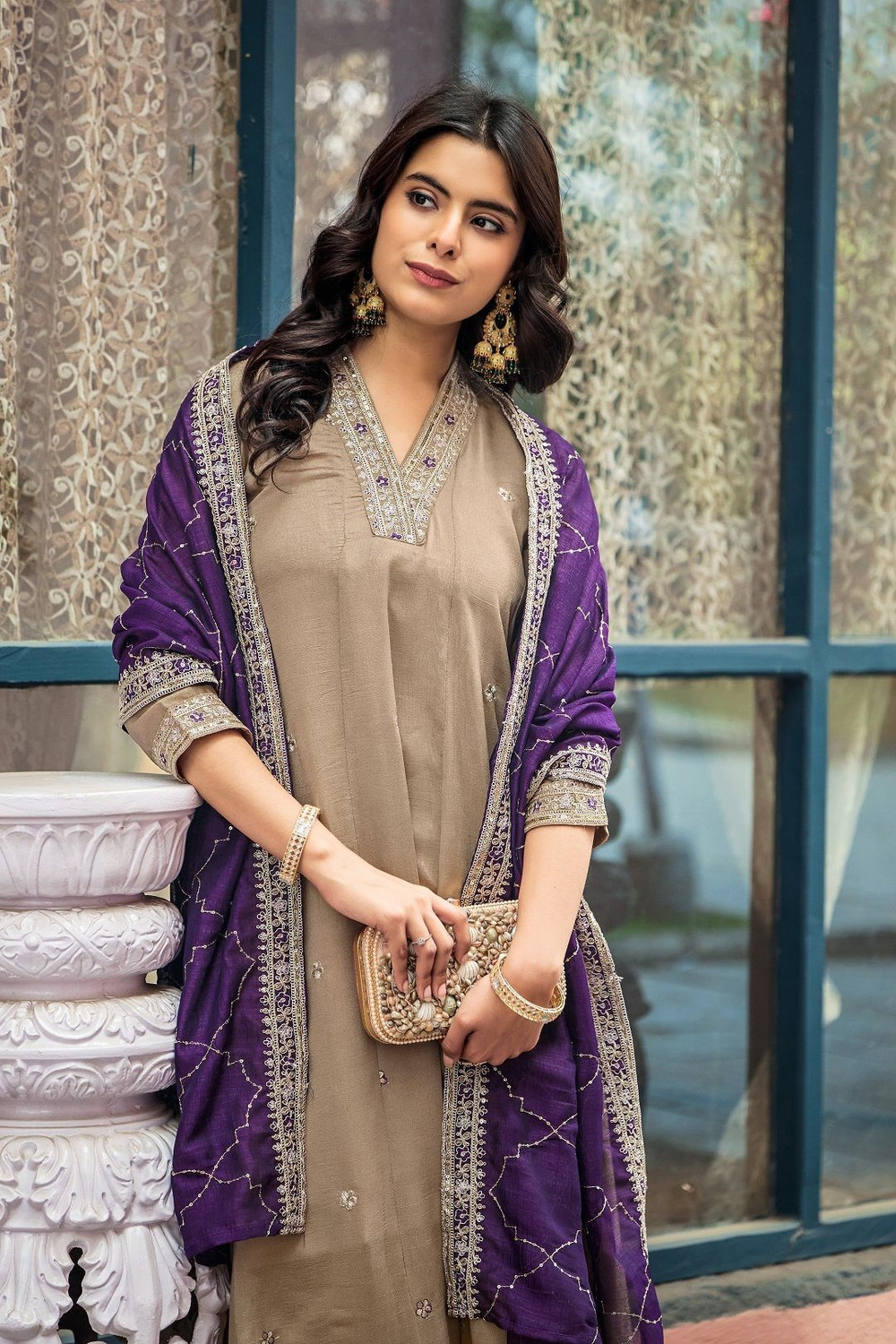 Image of JANAY Women Kurta Pant Dupatta Set