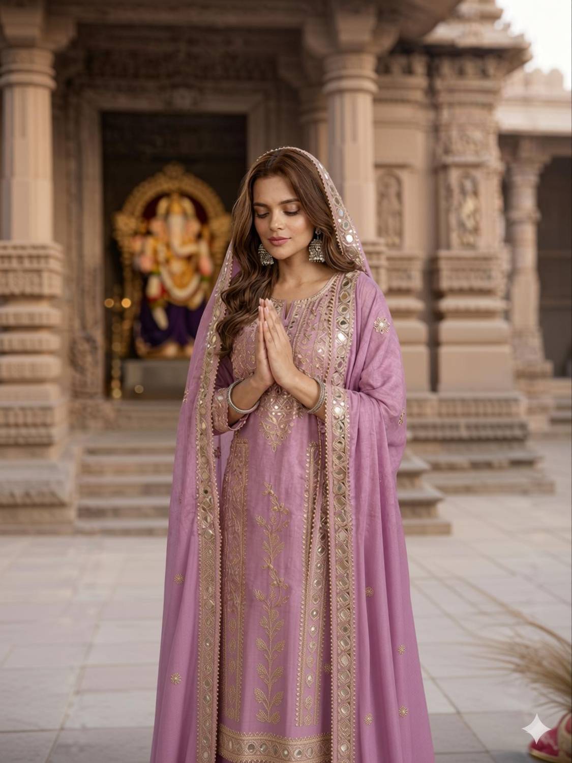 AKSHARAMERA Women Kurta Pant Dupatta Set