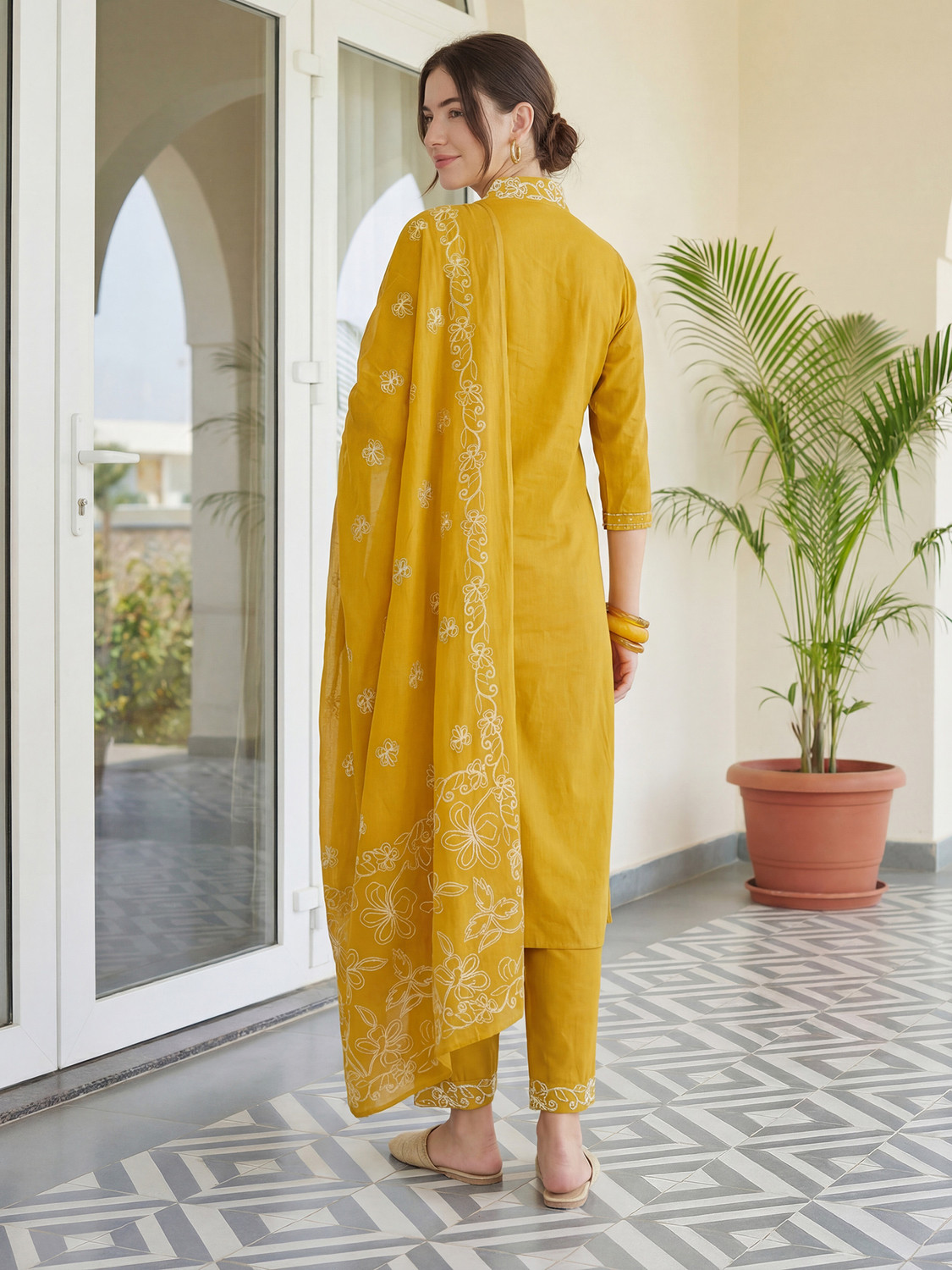 Image of Indo Era Women Kurta Pant Dupatta Set