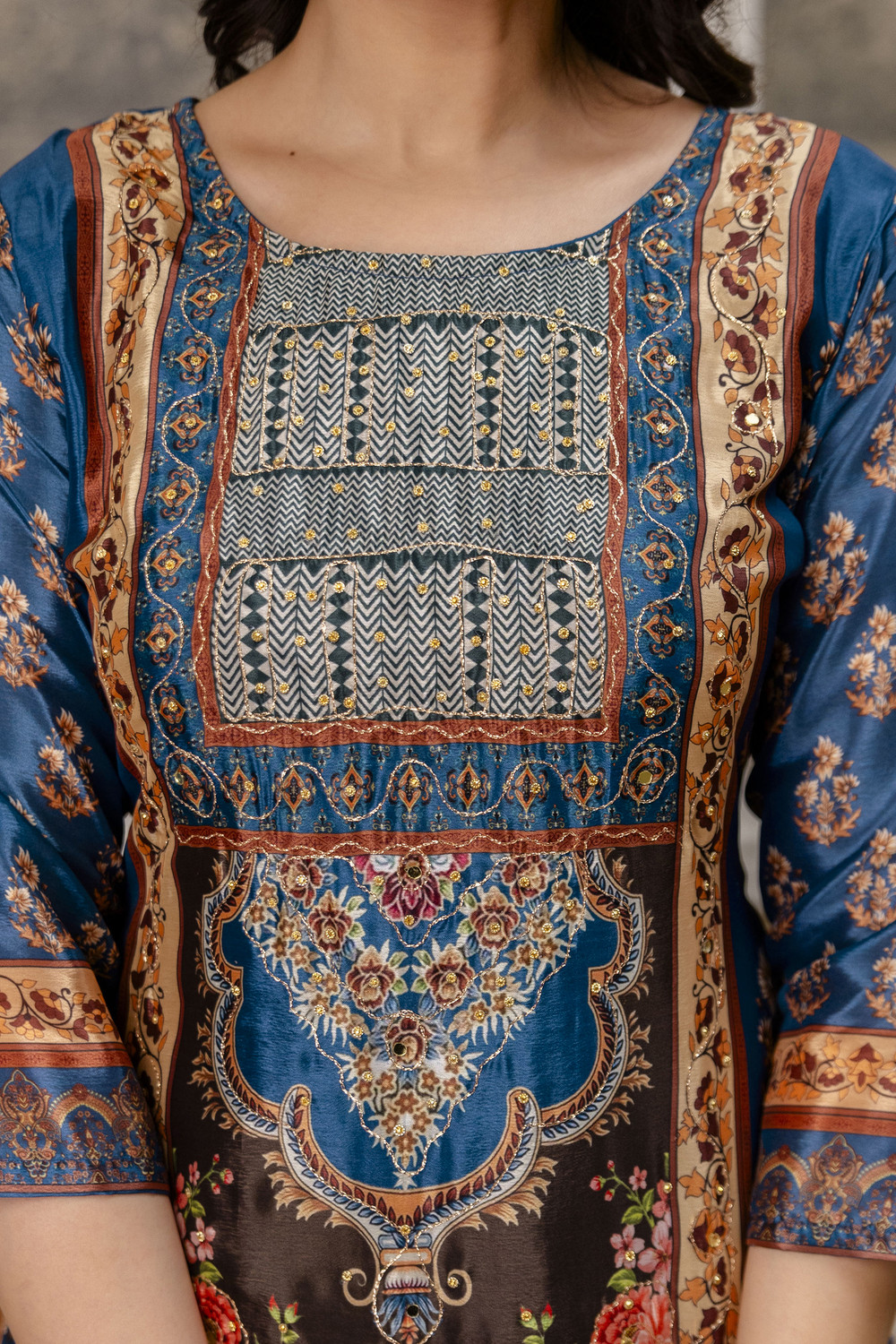 Image of berrylicious Women Kurta Palazzo Attached Dupatta Set