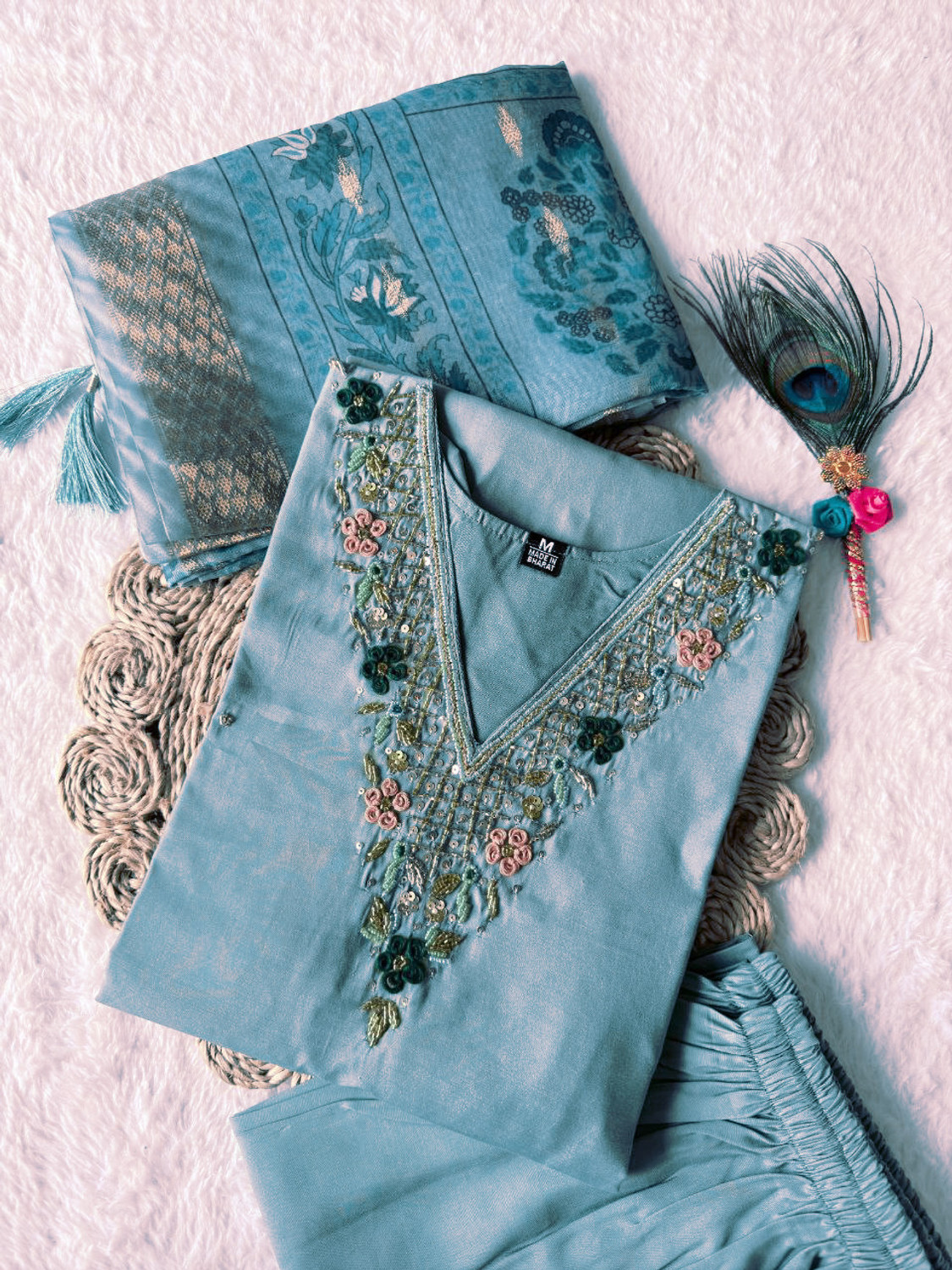 Image of RAJLAXMI FASHION Women Kurti Palazzo Dupatta Set