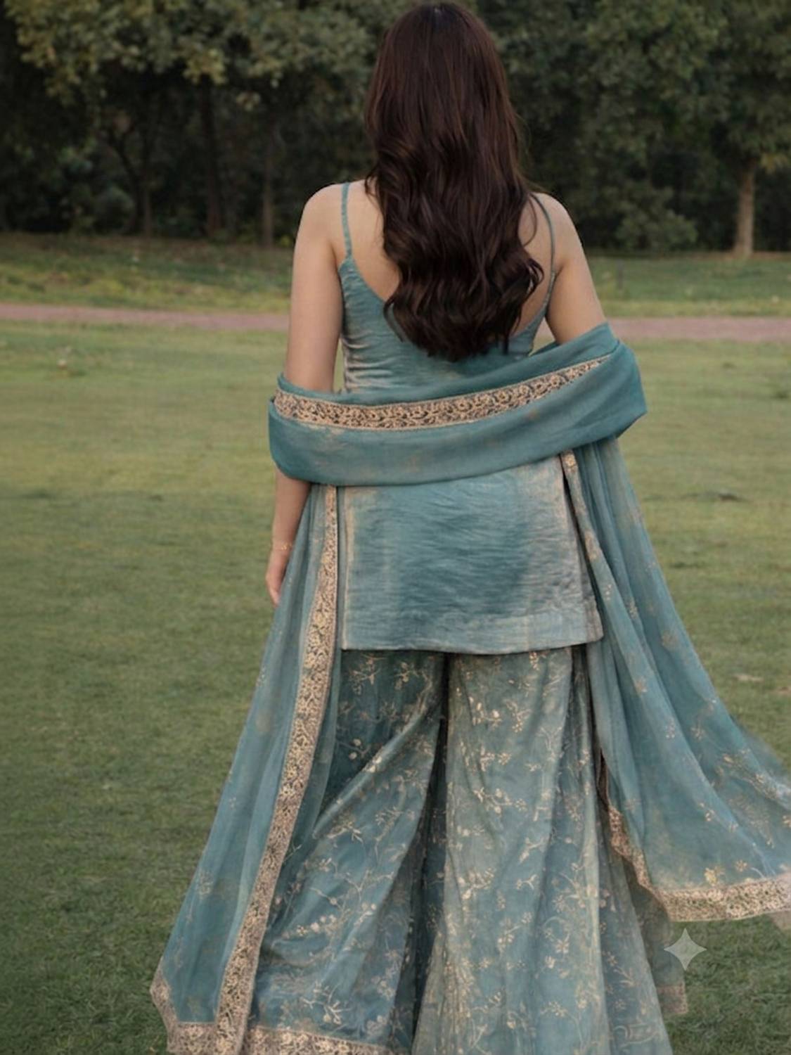 Qeenixha Women Kurti Palazzo Dupatta Set - Image 2