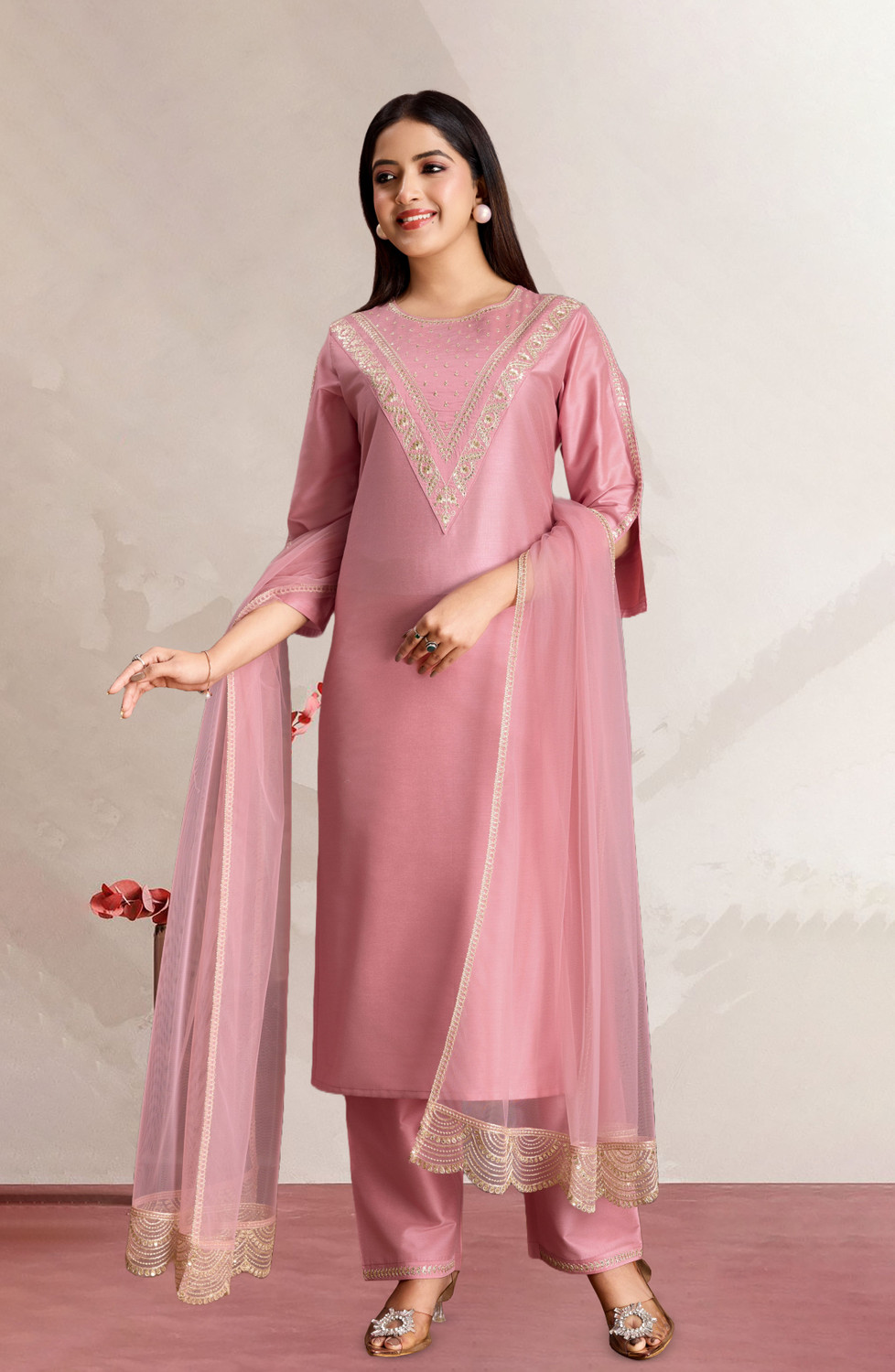 Image of Divastri Women Kurta Pant Dupatta Set