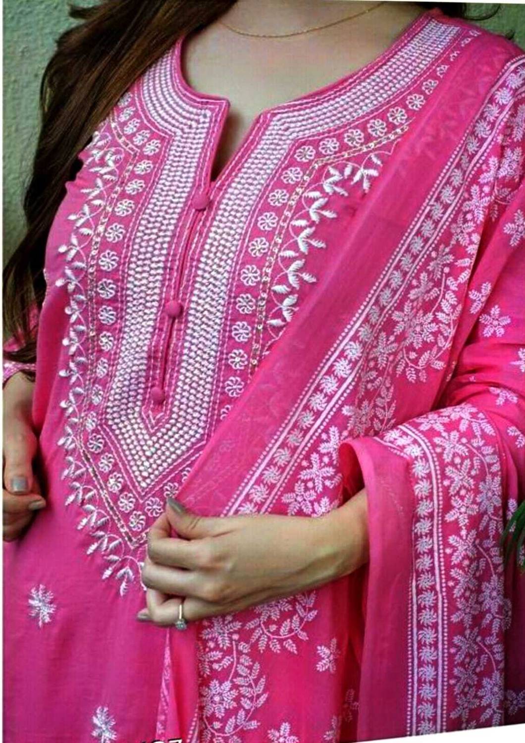 Advik Embroidered Kurta, Trouser & Dupatta Set - Image 3
