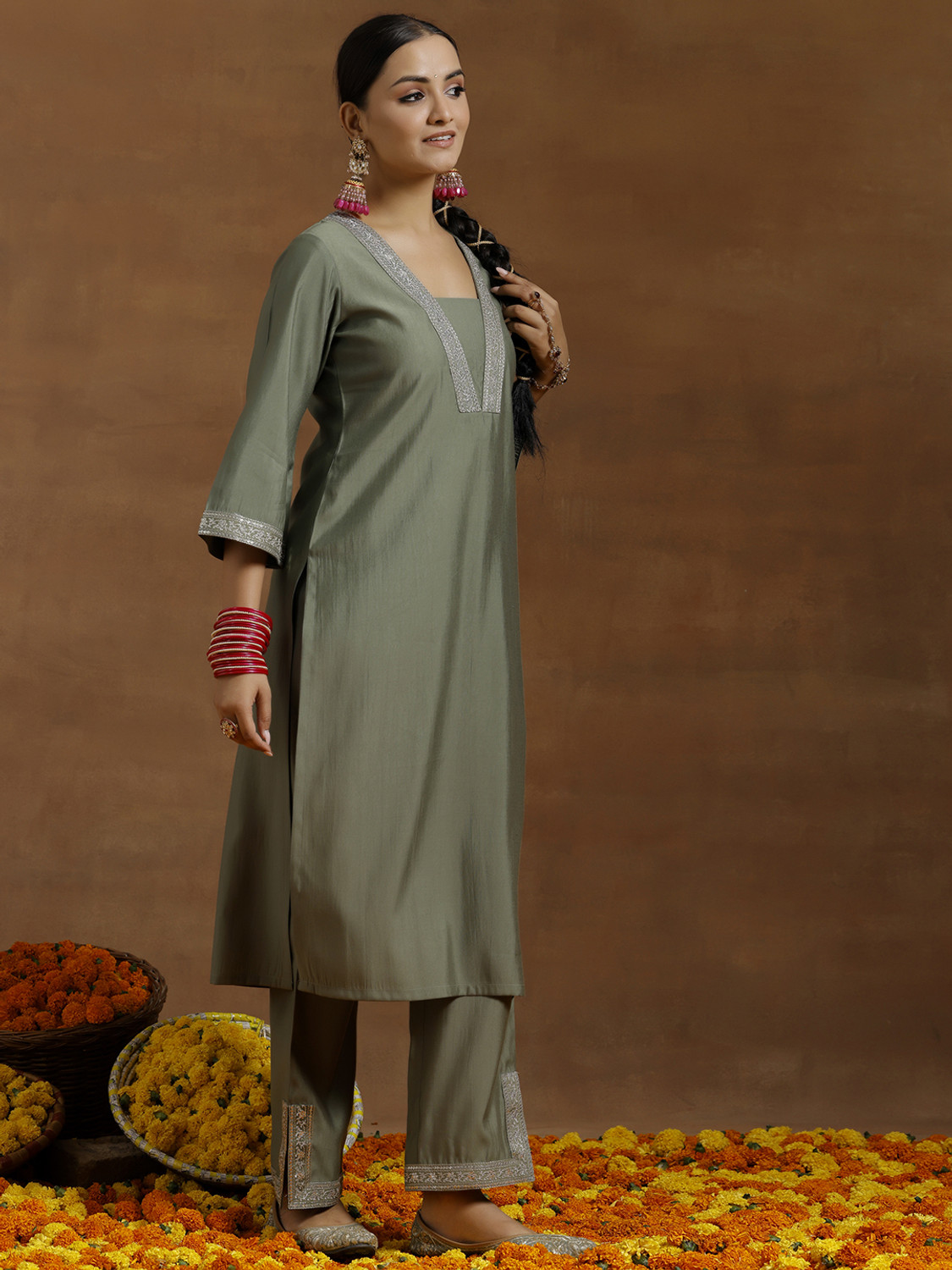 Image of LIBAS Women Kurta Pant Dupatta Set