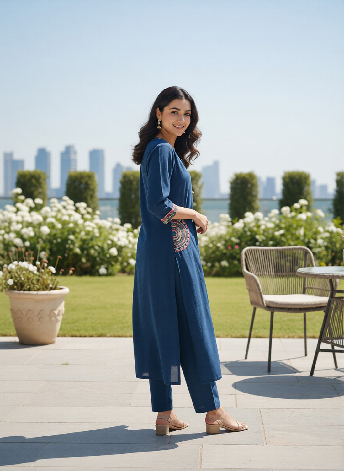 Image of Preeson Women Kurta Palazzo Set