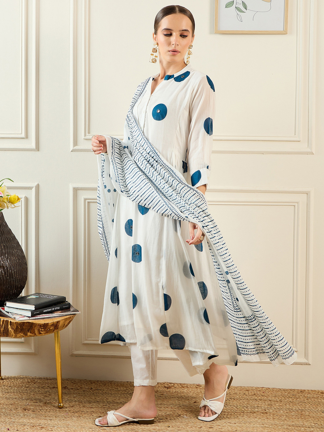 Image of Indo Era Women Kurta Pant Dupatta Set