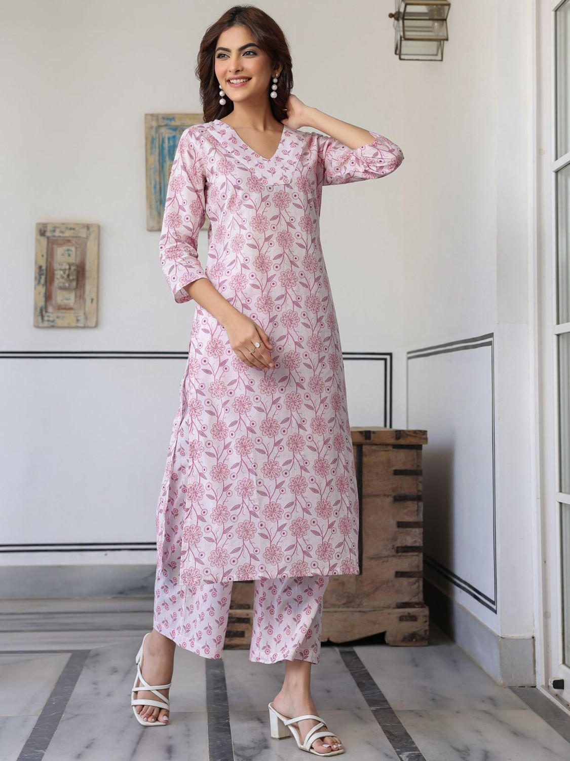 Image of Janasya Women Kurta Pant Set