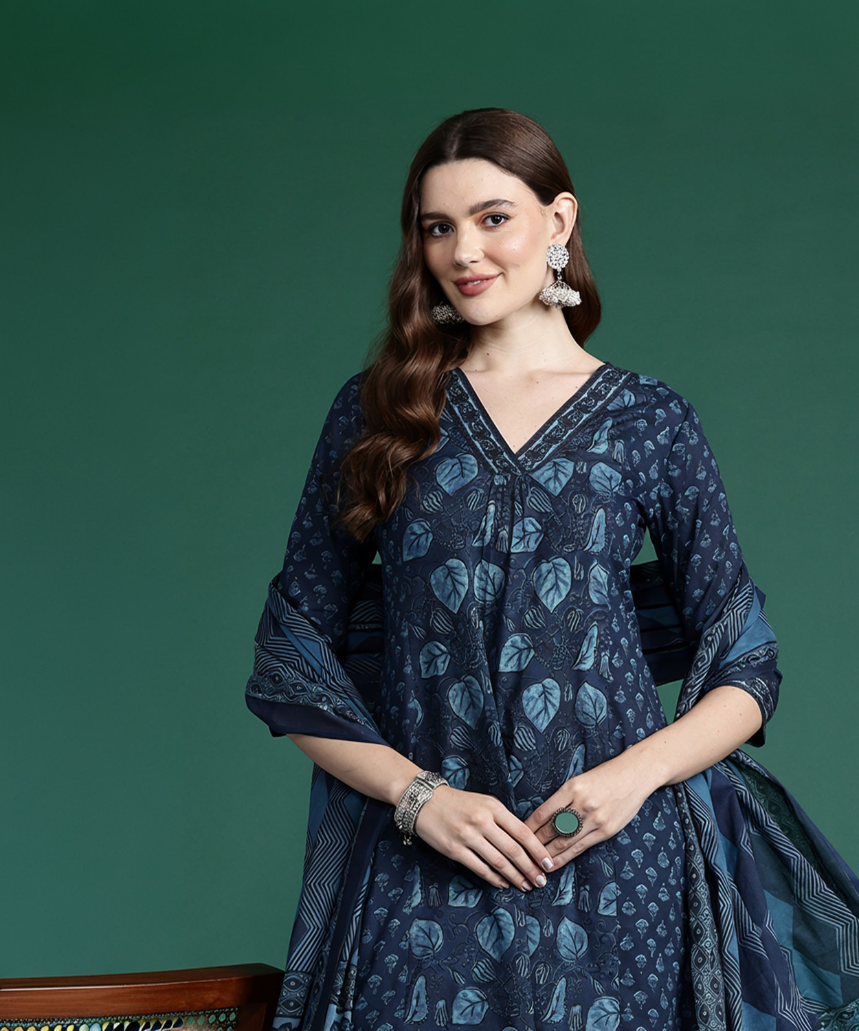Image of Indo Era Women Kurta Pant Dupatta Set