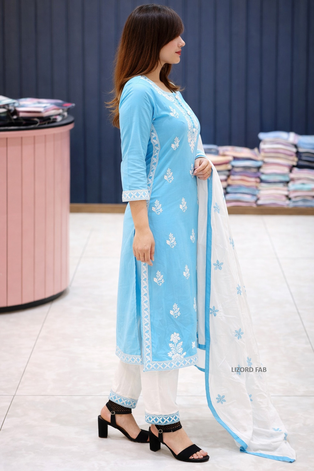 Image of LIZORD FAB Women Kurta Pant Dupatta Set