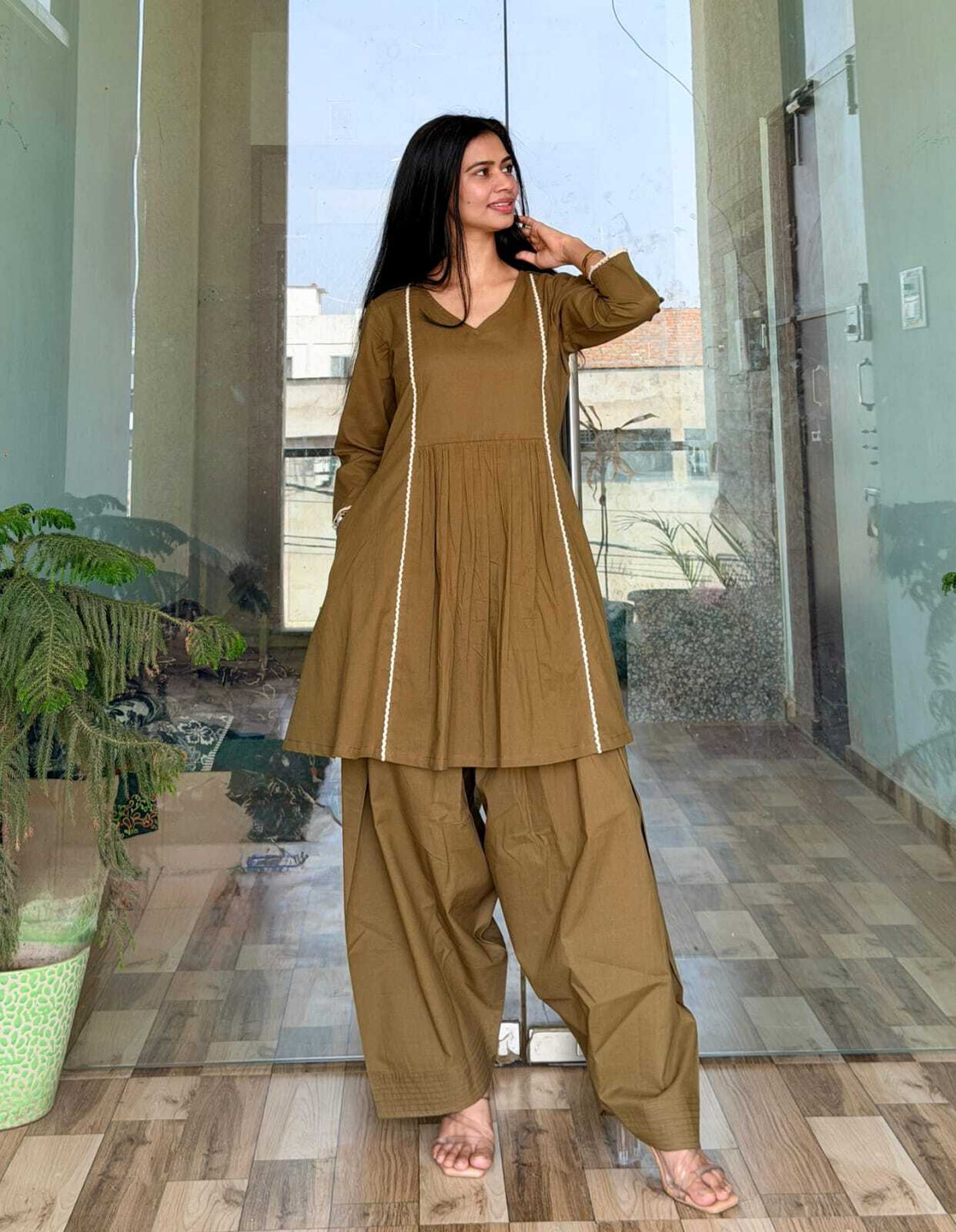 Image of Azlyn Women Kurti Salwar Set