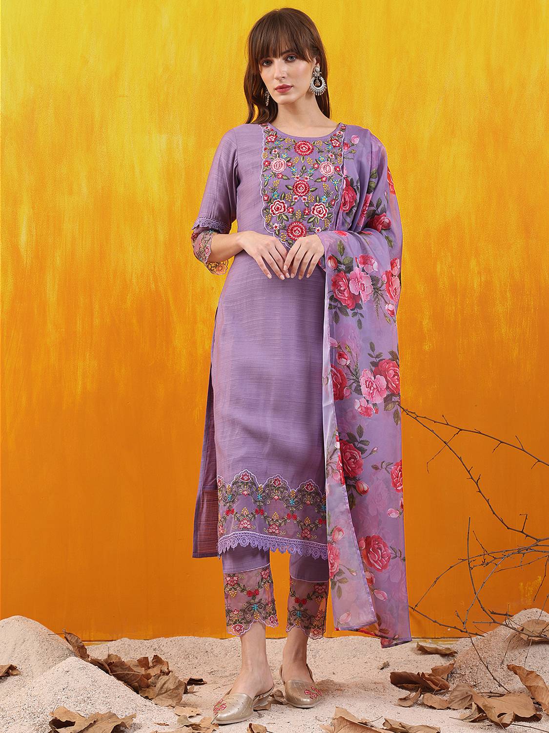 berrylicious Women Kurta Pant Dupatta Set