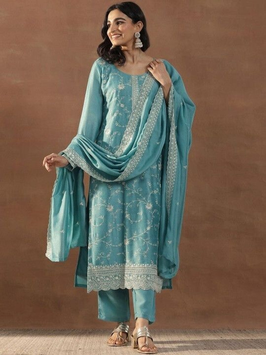 Image of Vastrasaili Women Kurti Pant Dupatta Set