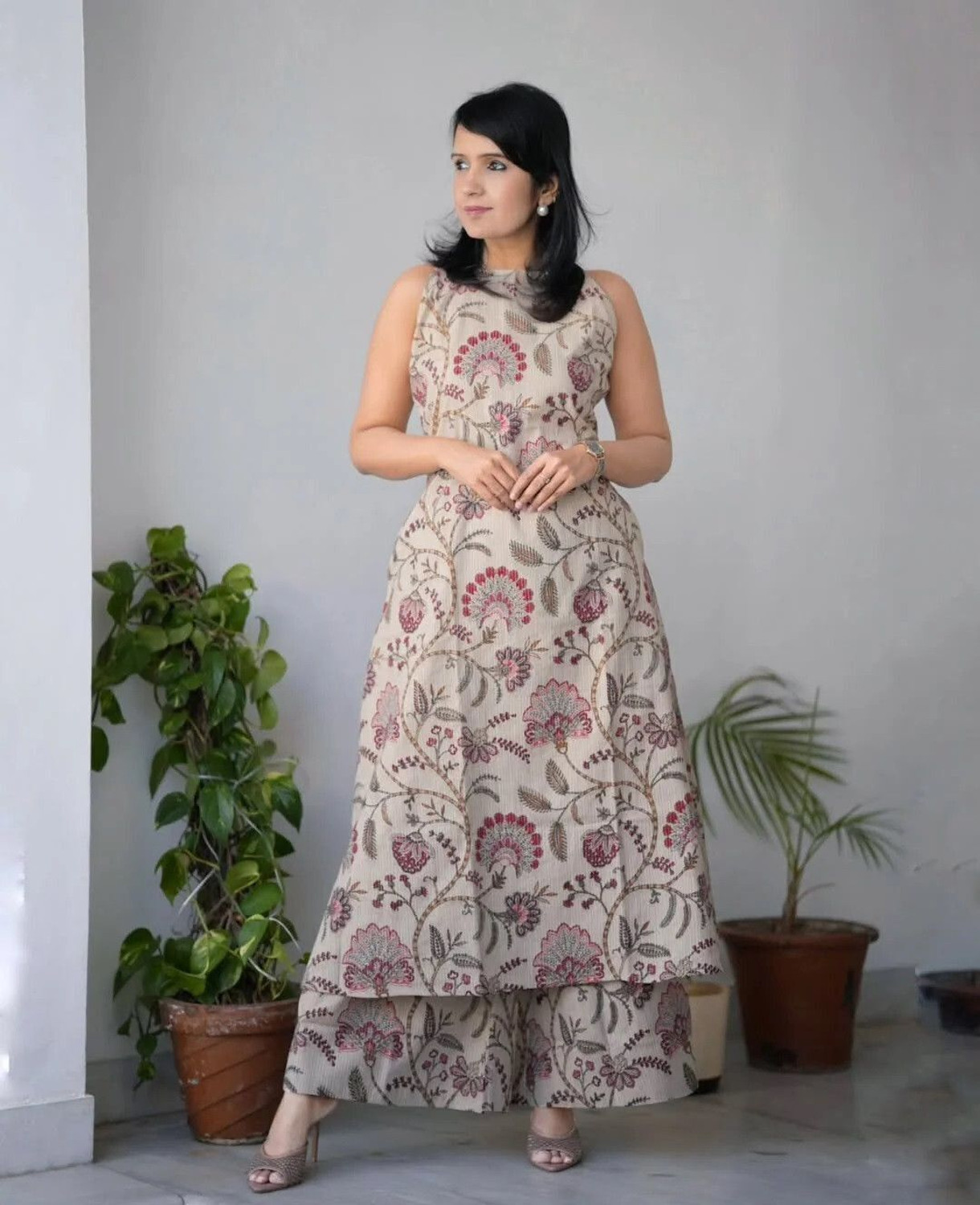 Image of Indiaura Women Kurta Palazzo Set