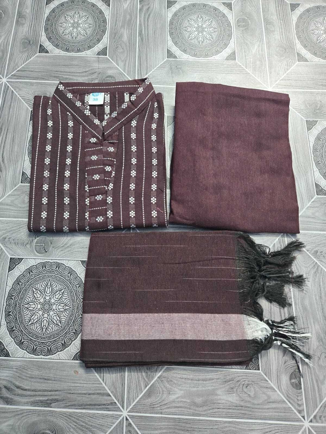 Image of Riwaaz Women Kurti Palazzo Dupatta Set