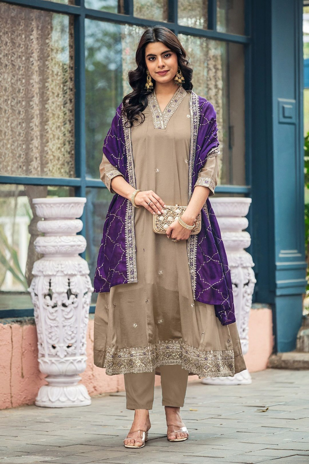 Image of JANAY Women Kurta Pant Dupatta Set