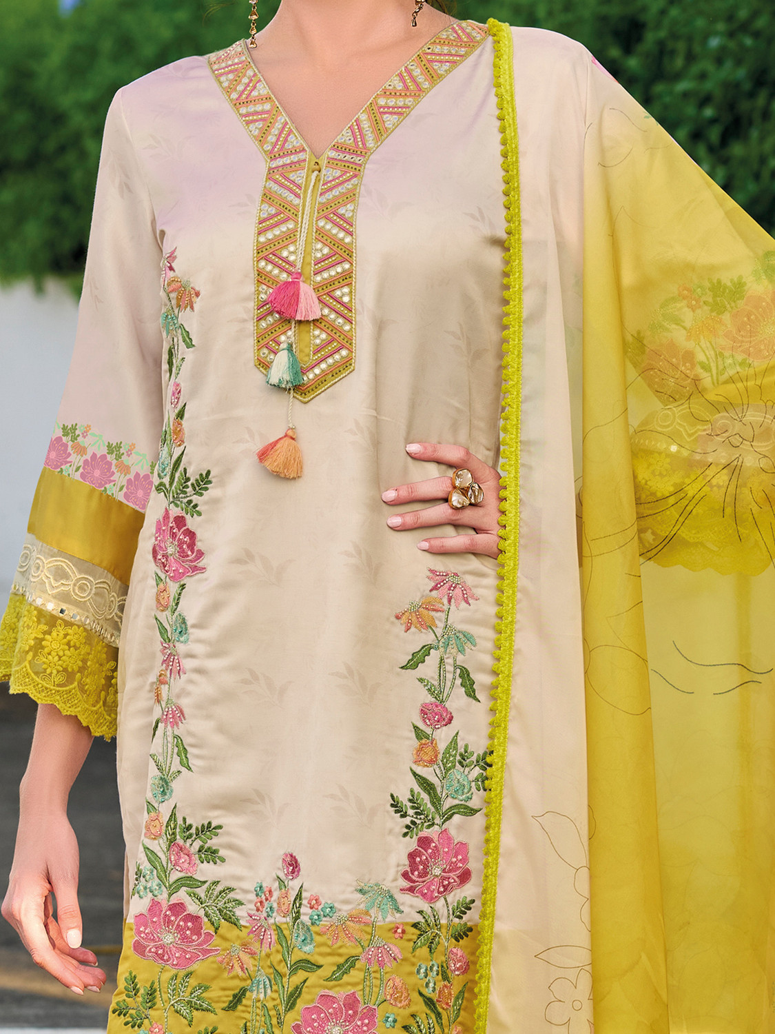 Image of Indo Era Women Kurta Pant Dupatta Set