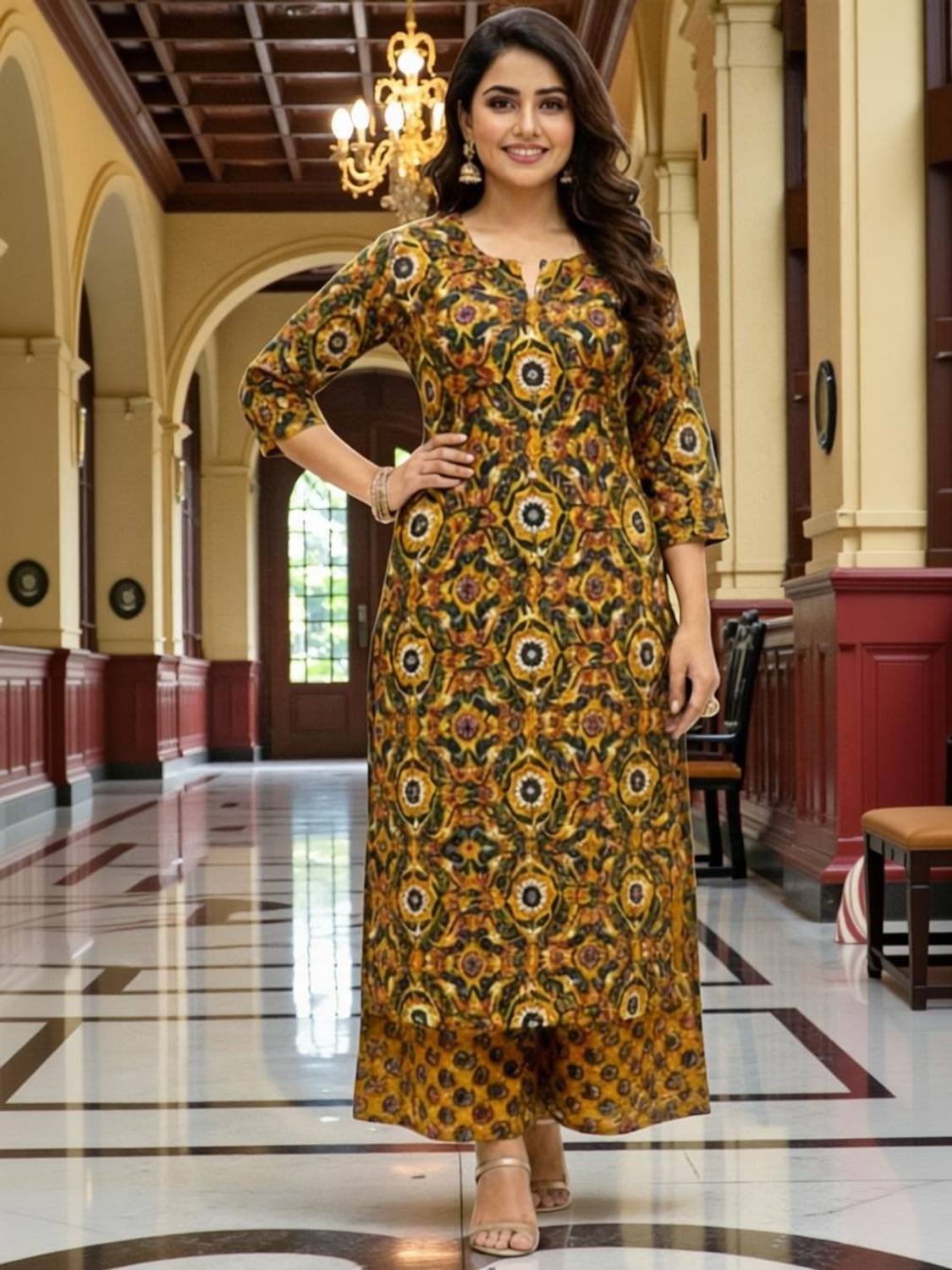 BEEGET FASHION Women Kurta Palazzo Set