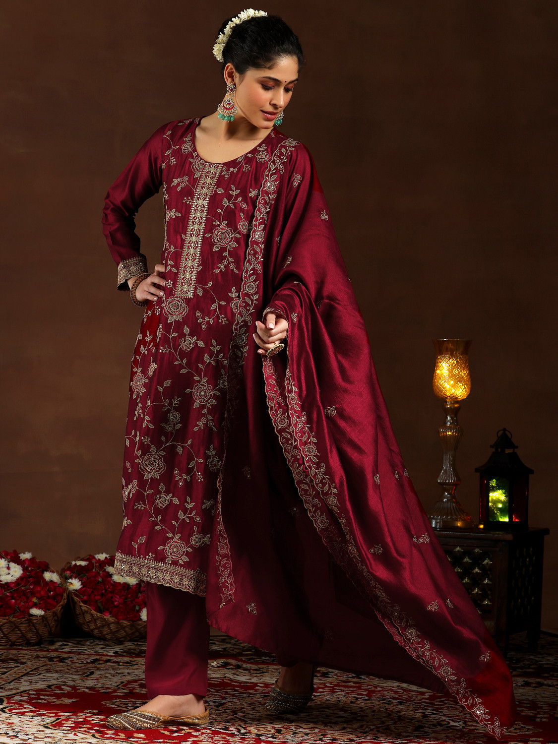 Image of LIBAS Women Kurta Pant Dupatta Set